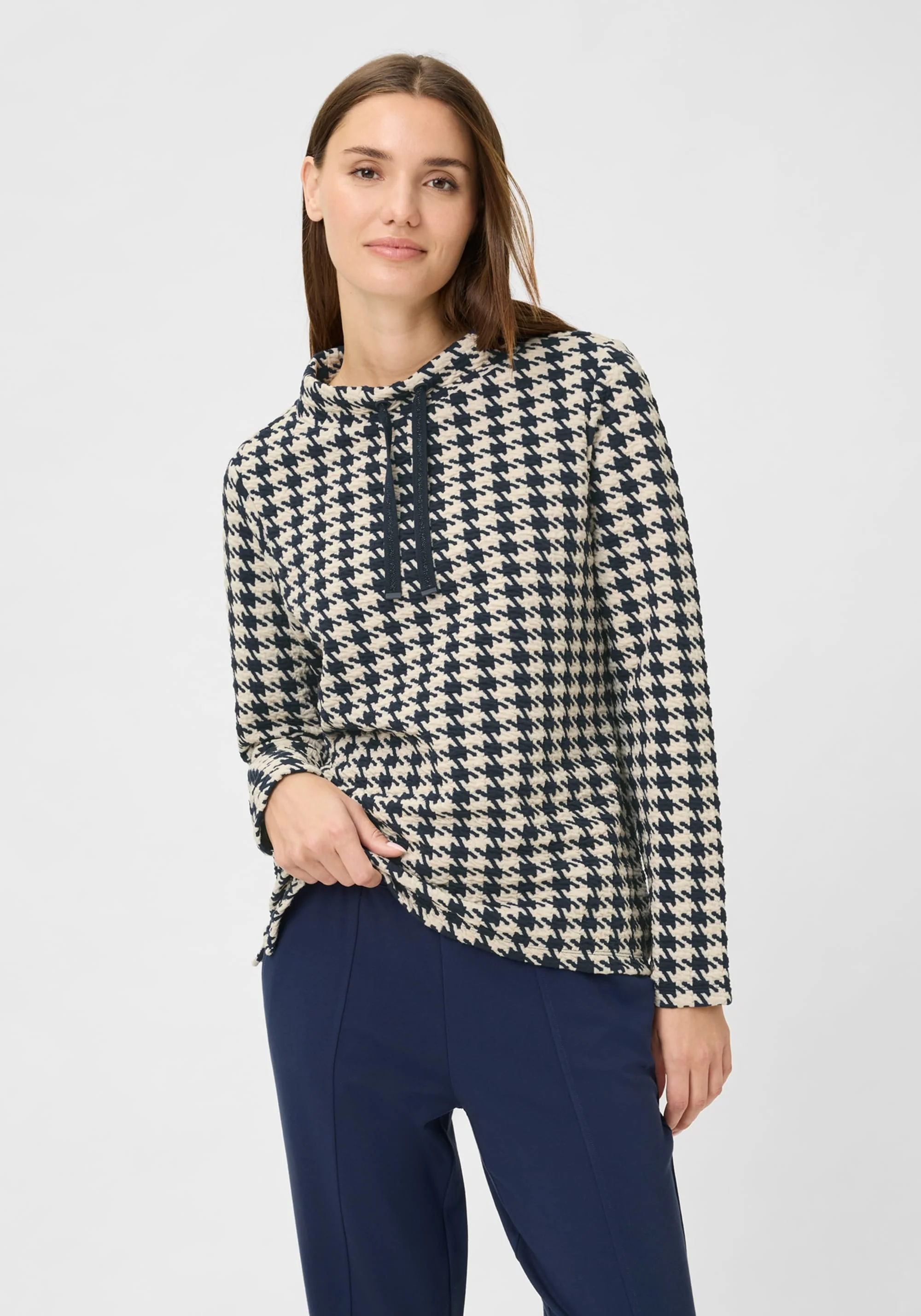 Houndstooth Jersey Top - Image 2