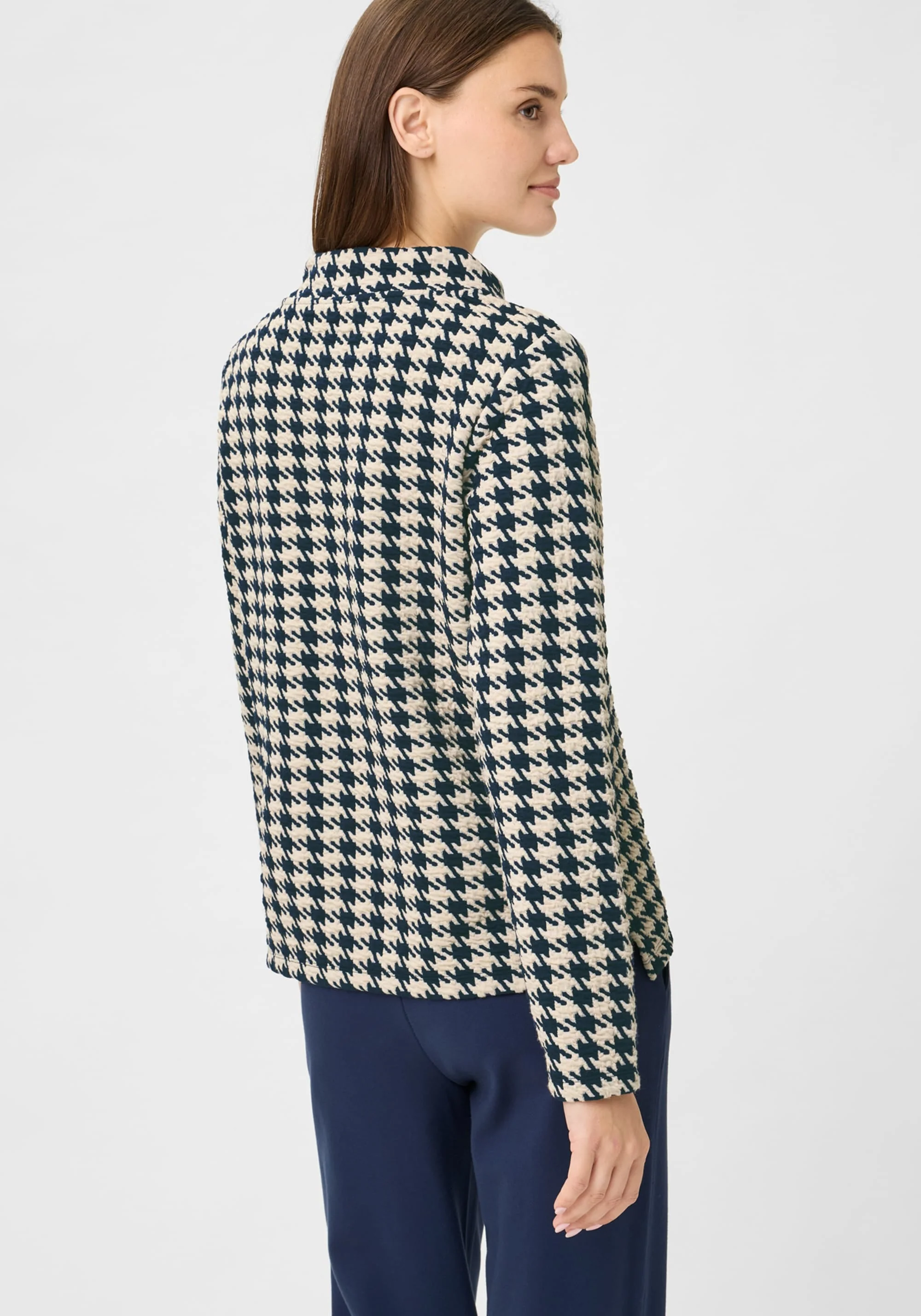 Houndstooth Jersey Top - Image 3