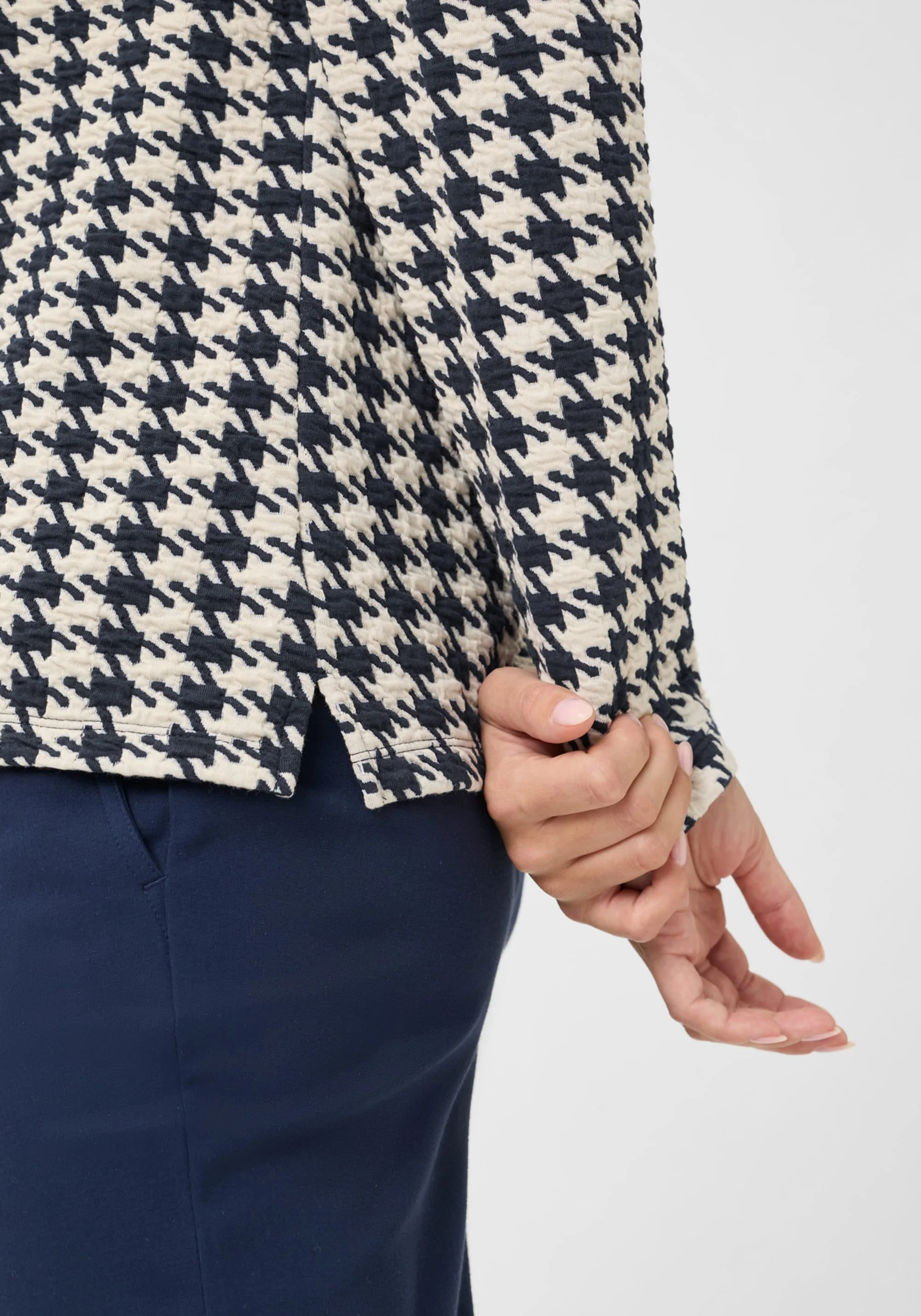 Houndstooth Jersey Top - Image 4
