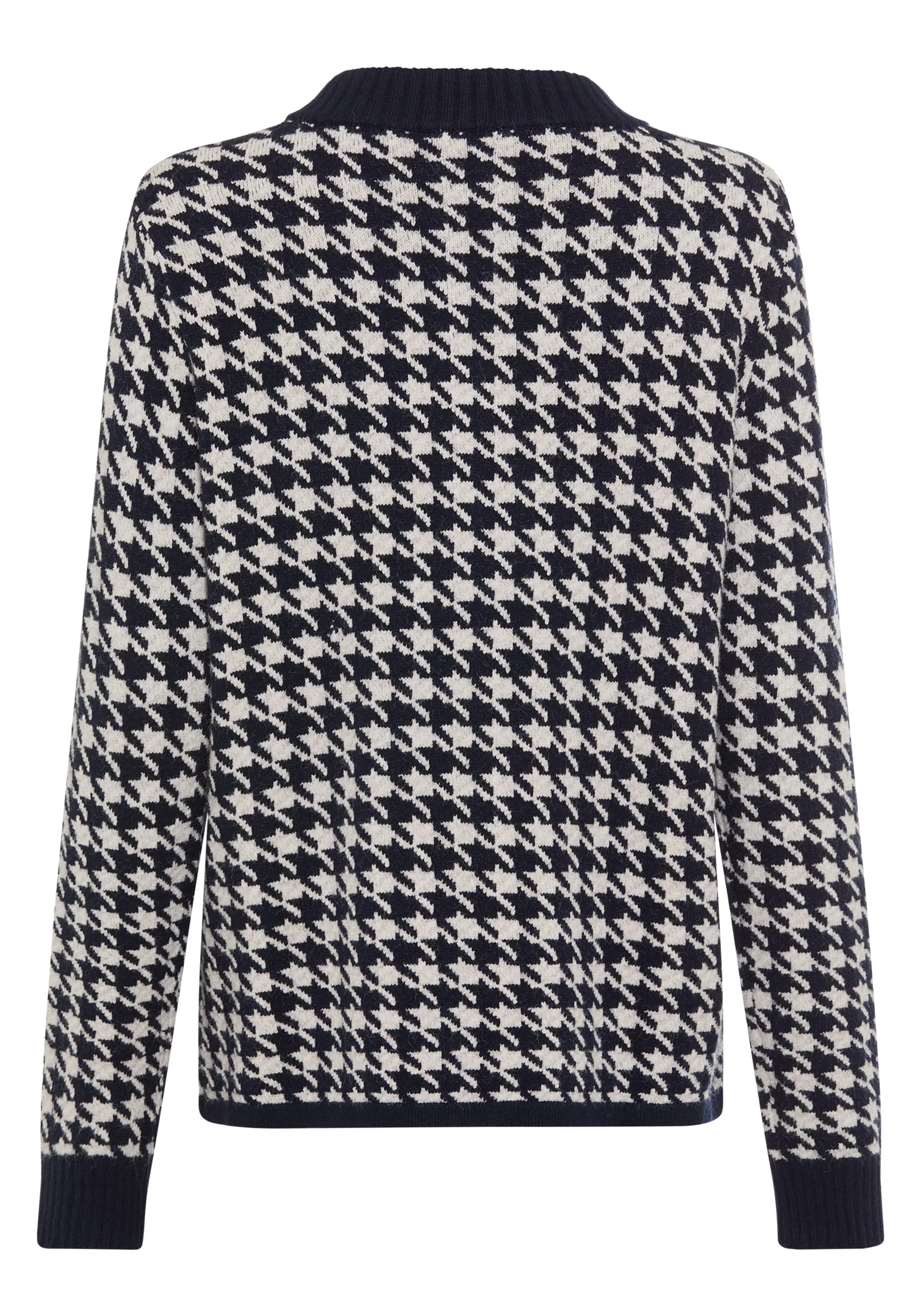 Houndstooth Zip Front Cardigan - Image 5