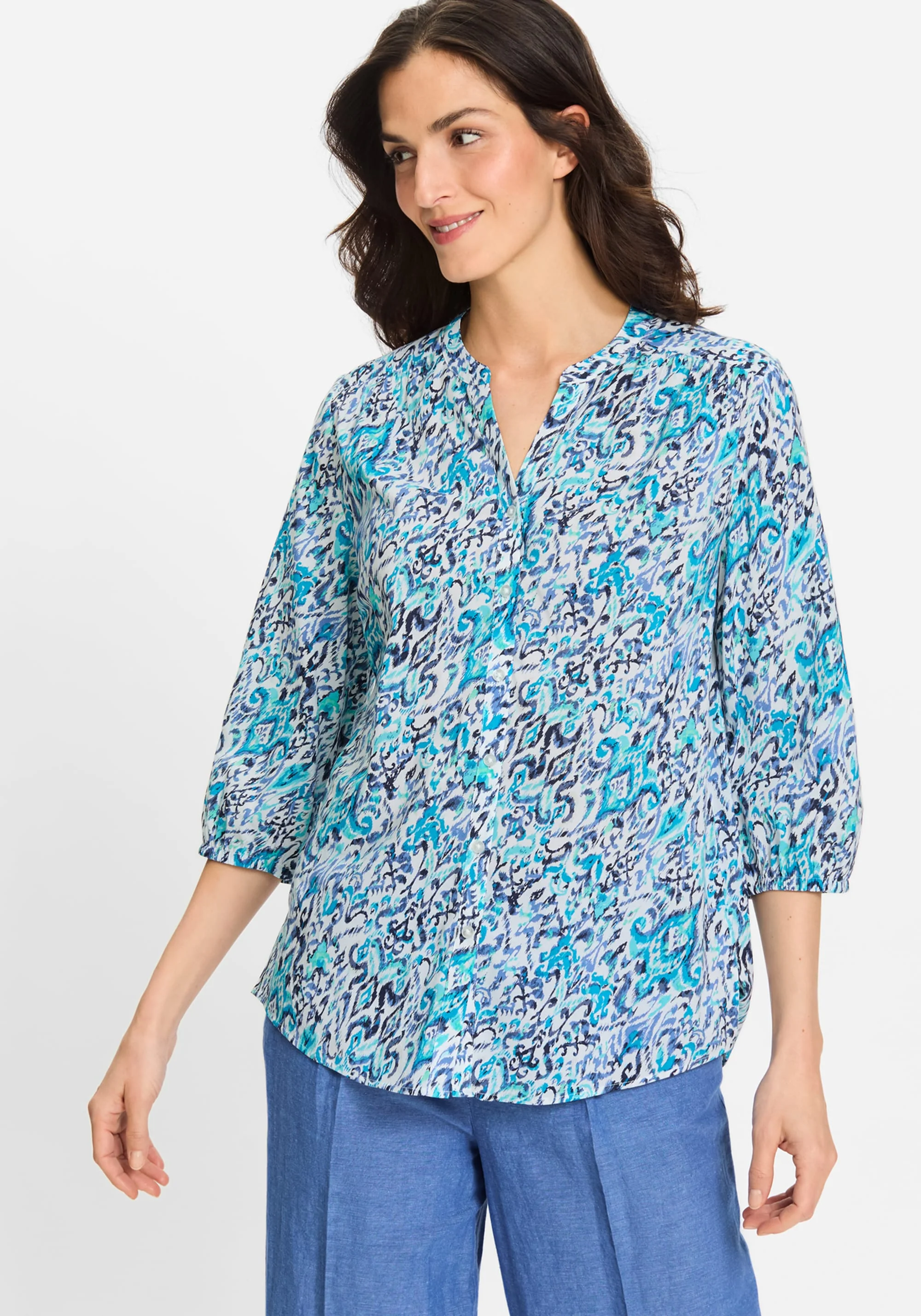 Ikat Print Tunic Shirt
