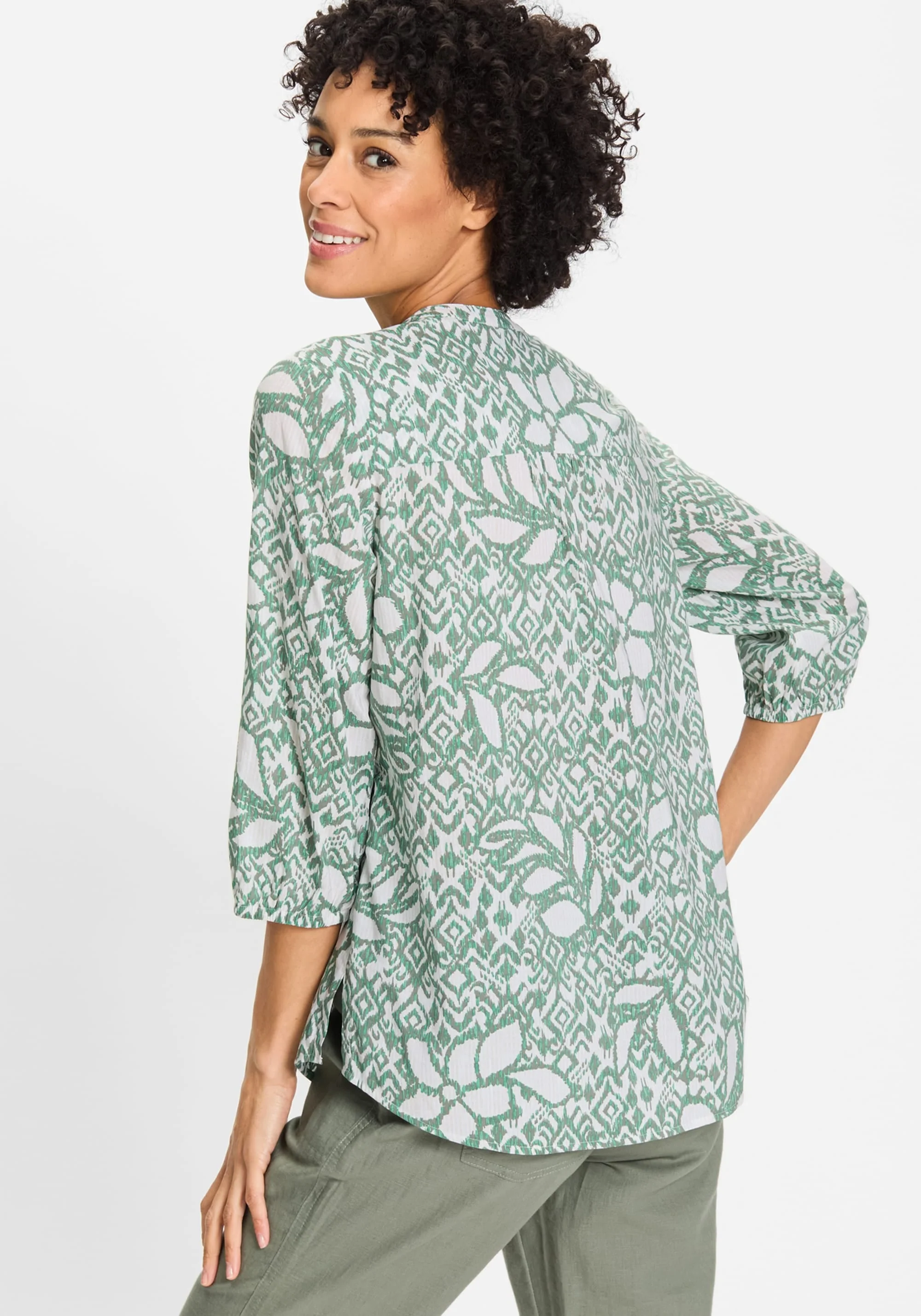 Ikat Print Tunic Shirt - Image 2