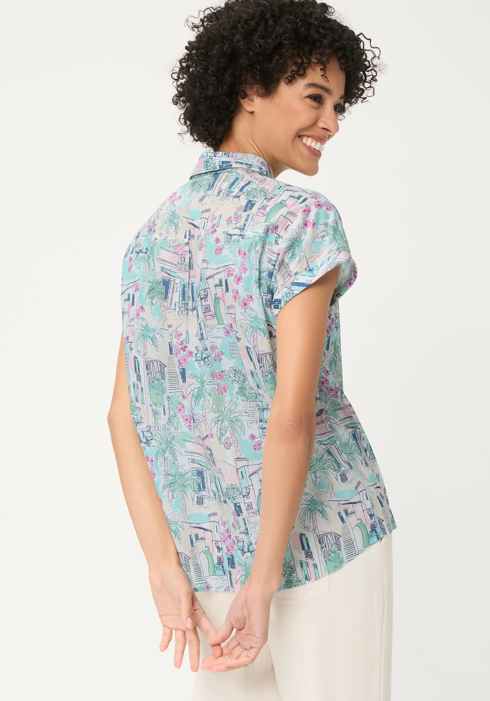 Italian Villa Print Shirt - Image 3