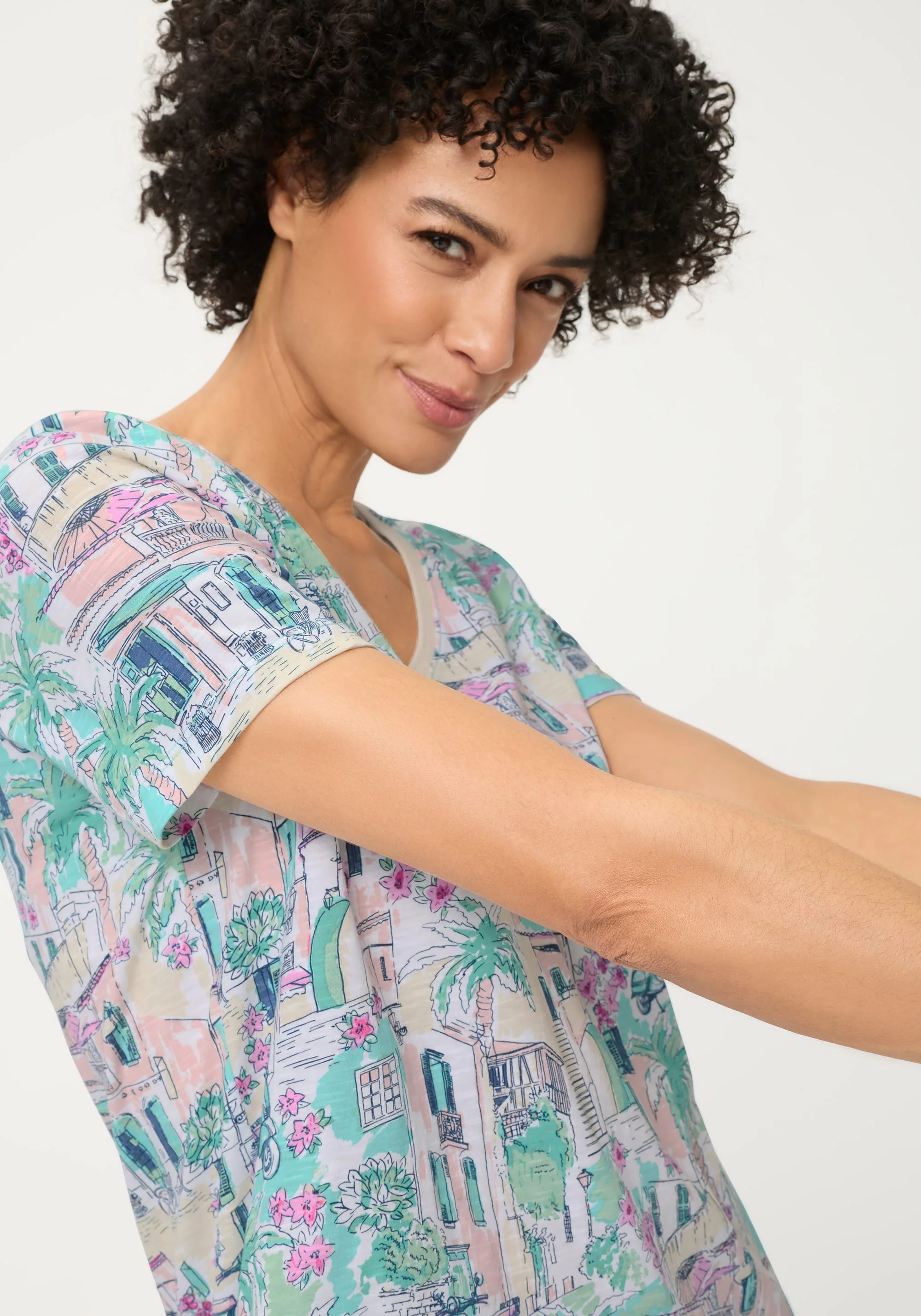 Italian Villa Print T-Shirt - Image 3