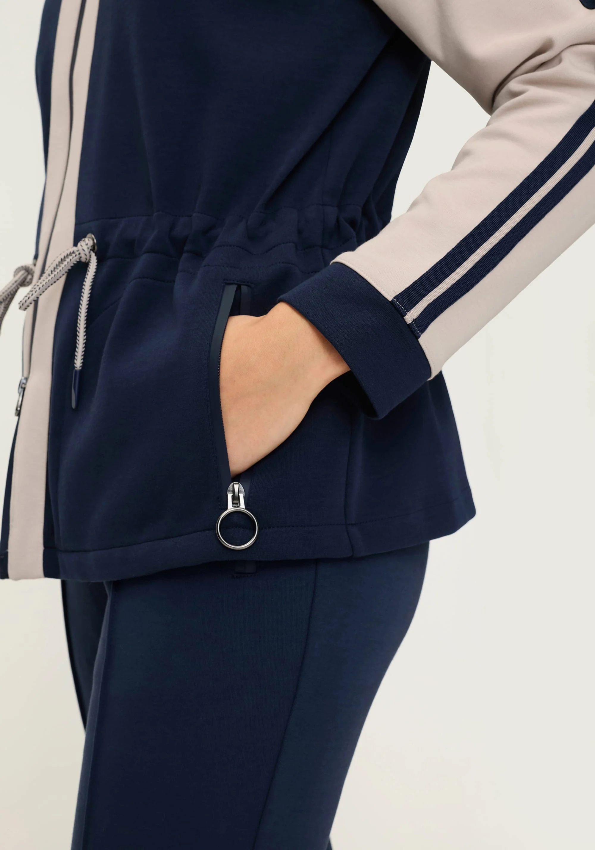 Jersey Knit Zip Front Jacket - Image 4