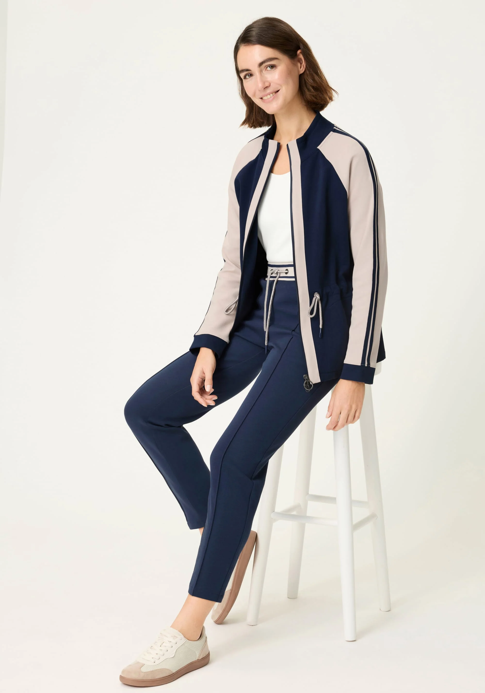 Jersey Knit Zip Front Jacket - Image 5