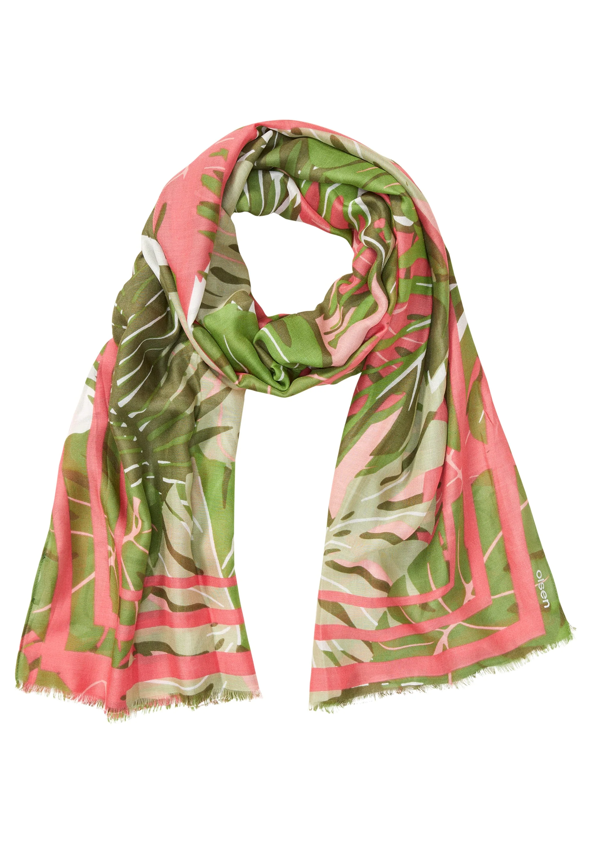 Jungle Leaf Print Scarf