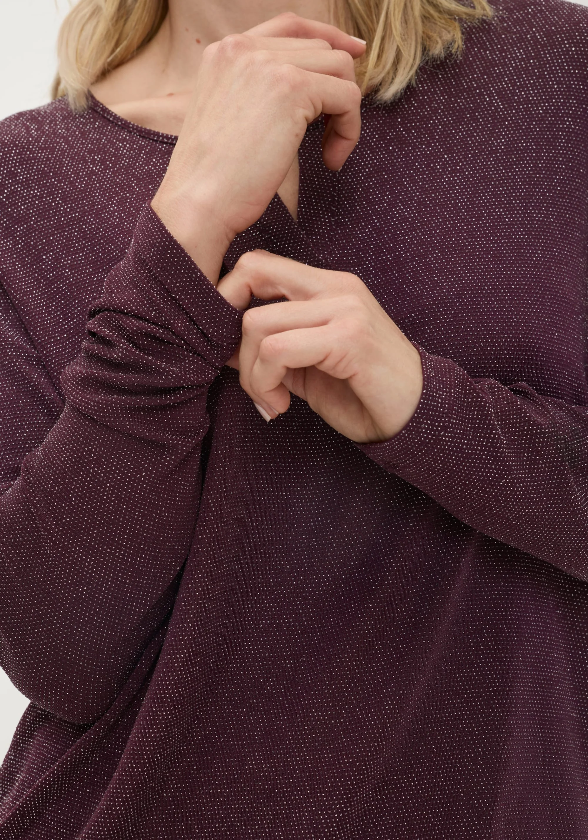 Keyhole Neckline Sparkle T-Shirt - Image 3