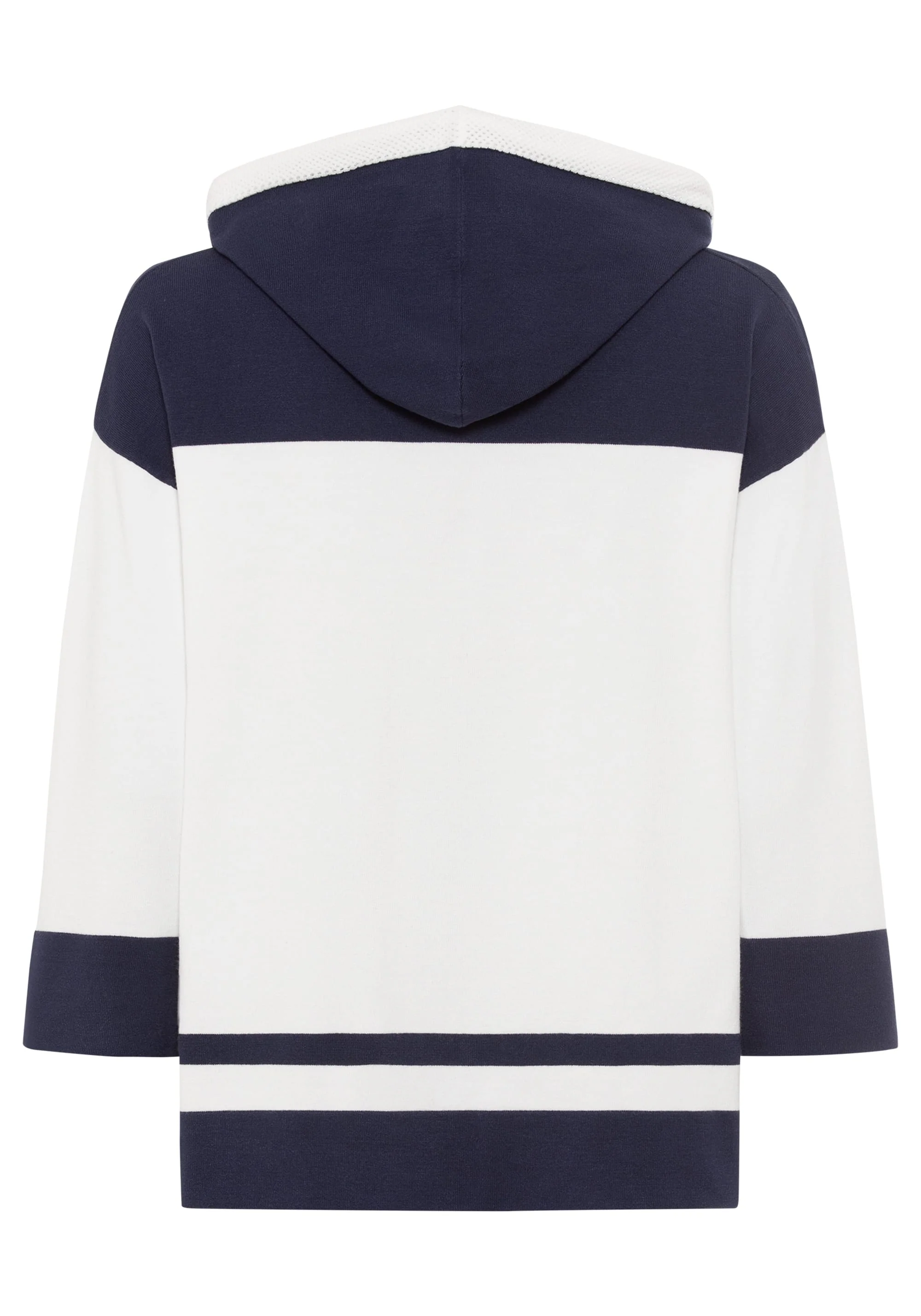 Knit Zip Front Striped Hoodie - Image 5