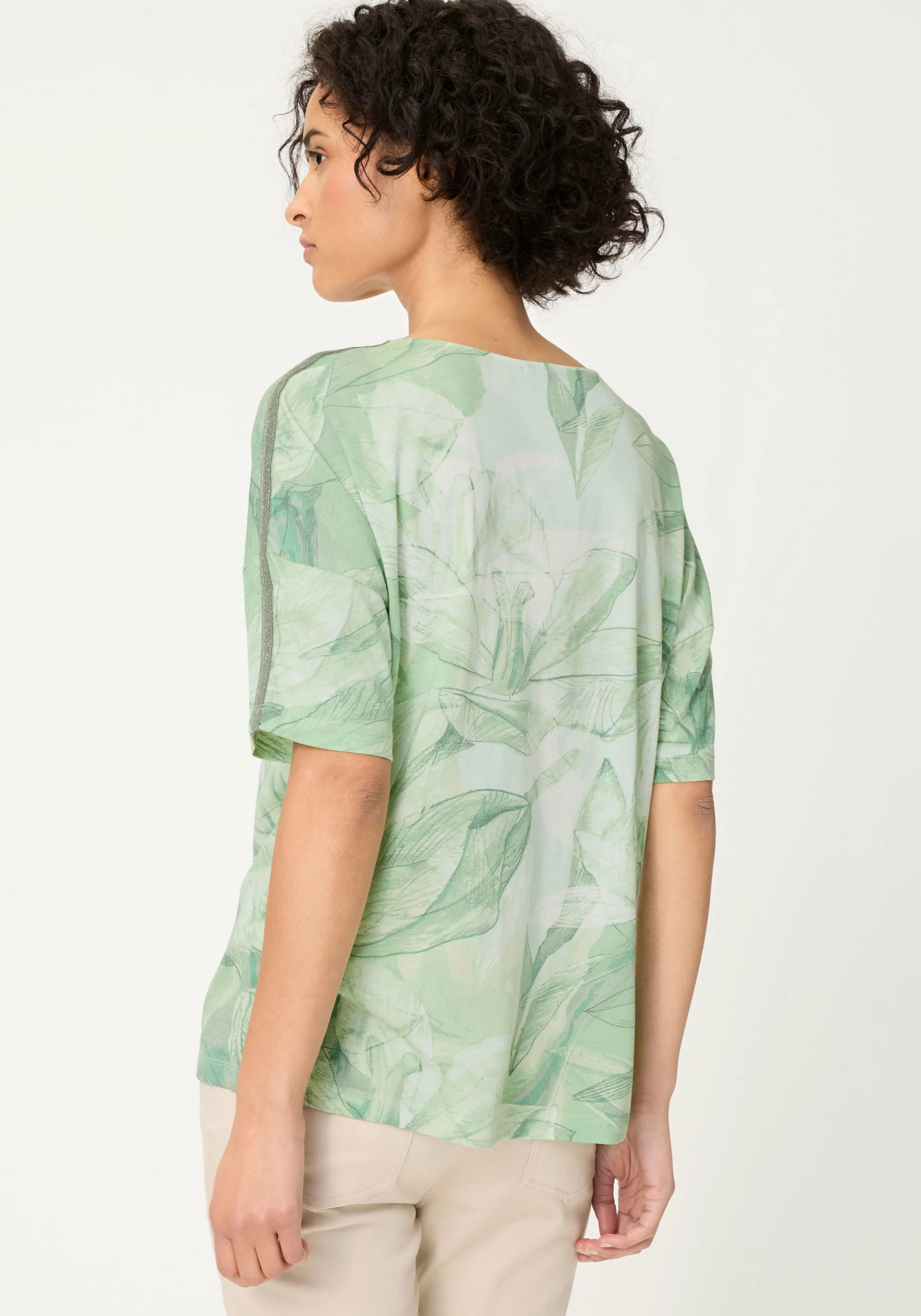 Leaf Print T-Shirt - Image 2
