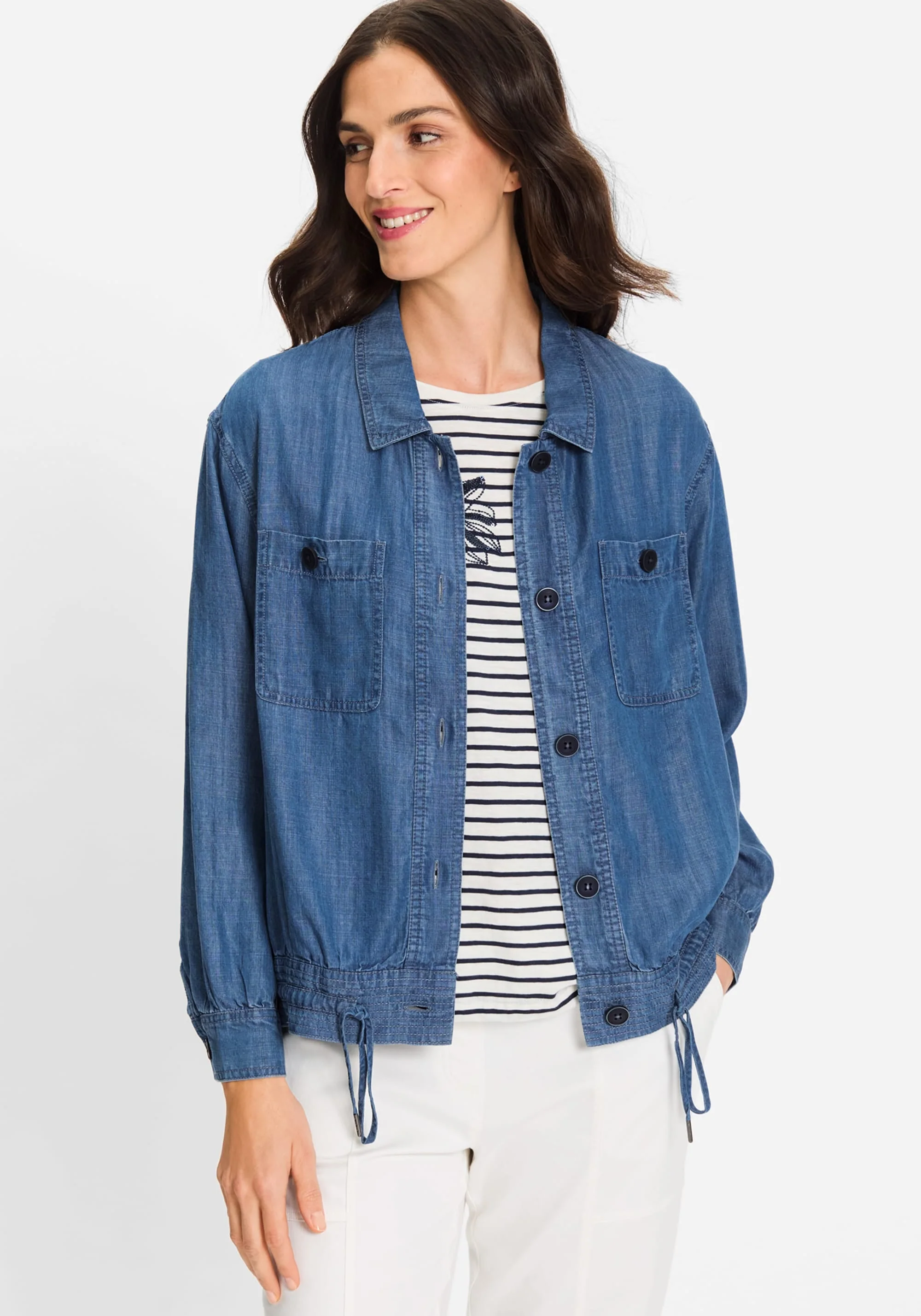 Lightweight Denim Look Jacket - Image 2