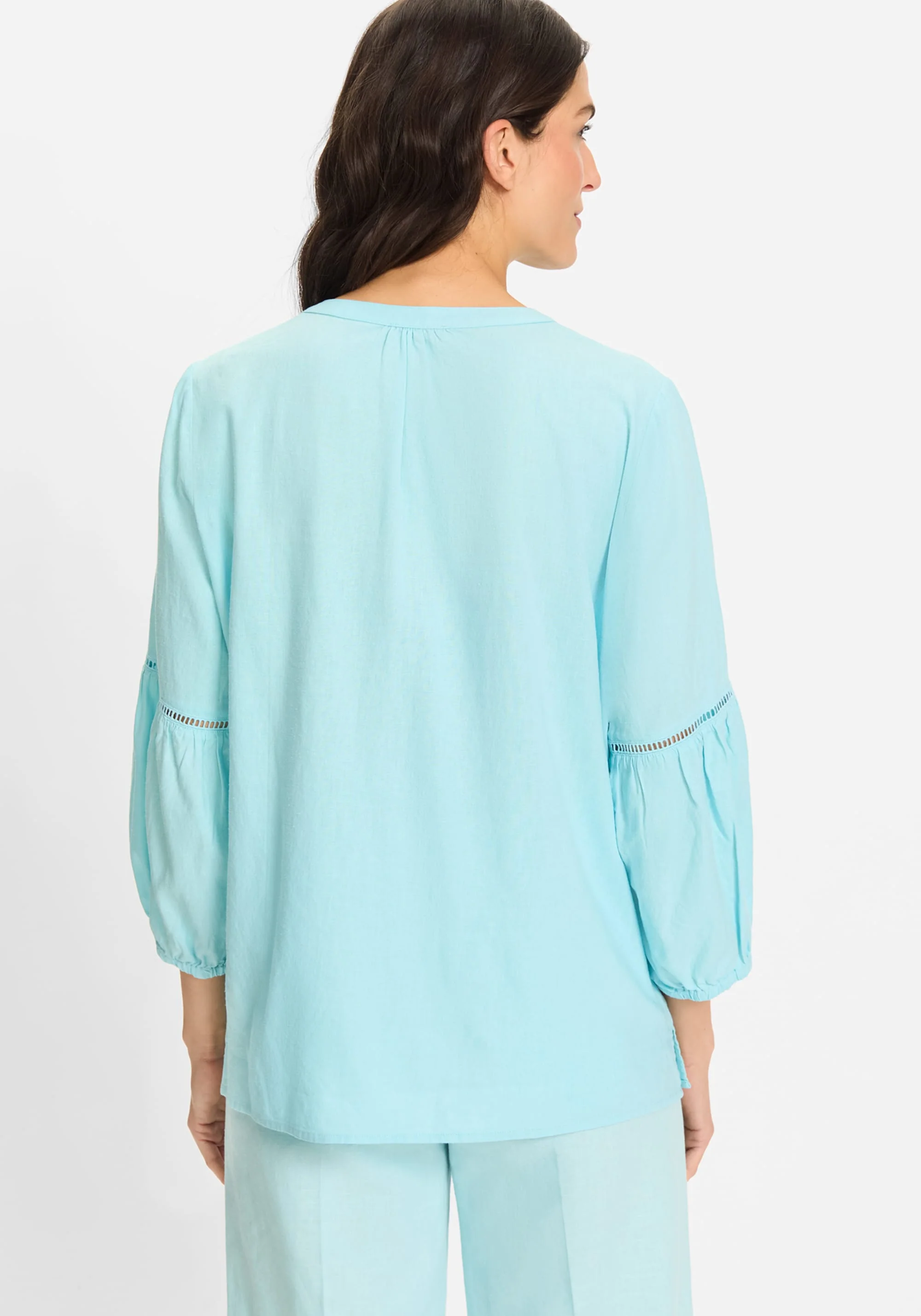 Linen Blend Boho Blouse - Image 3