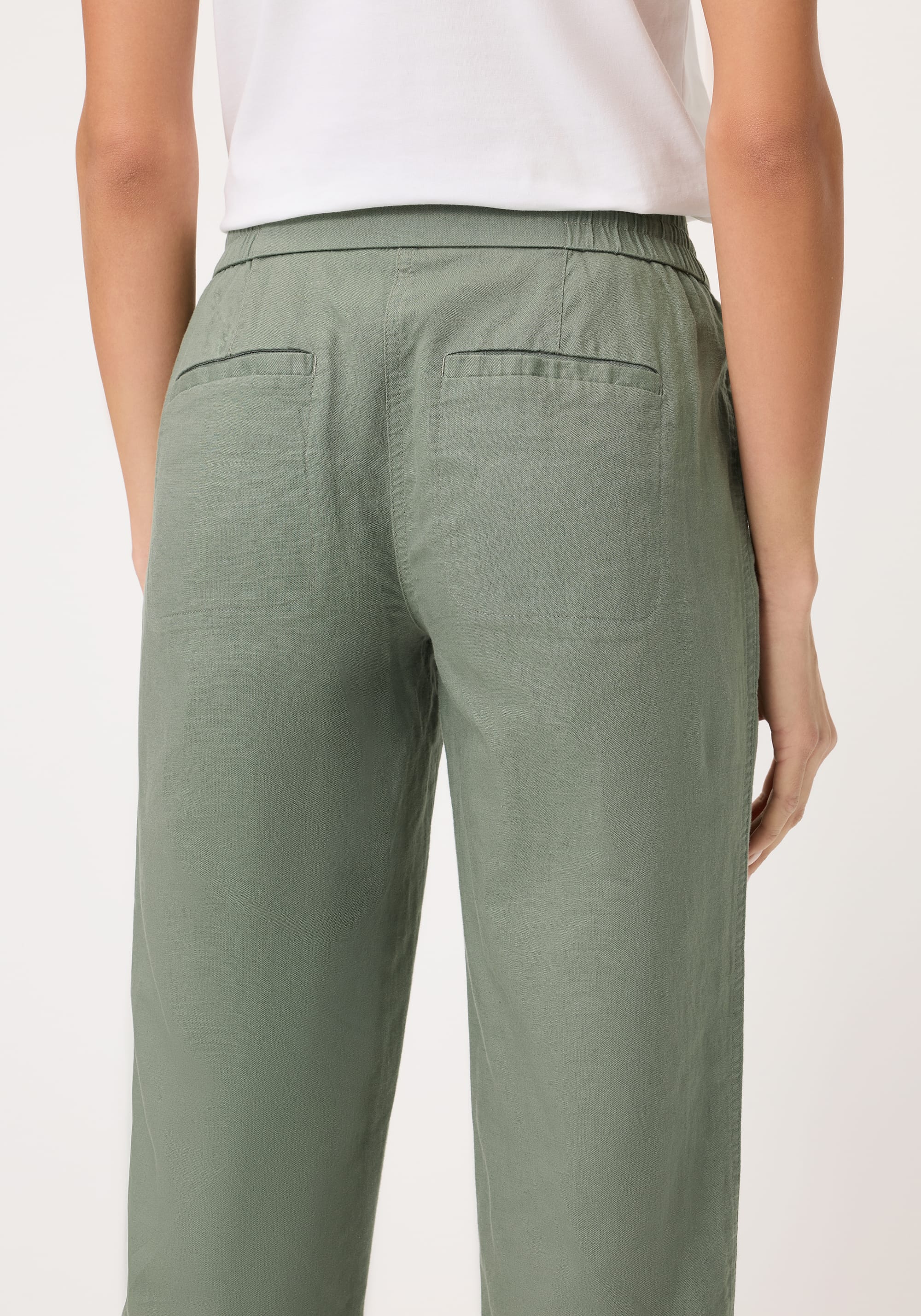 Linen Blend Cropped Pant - Image 11
