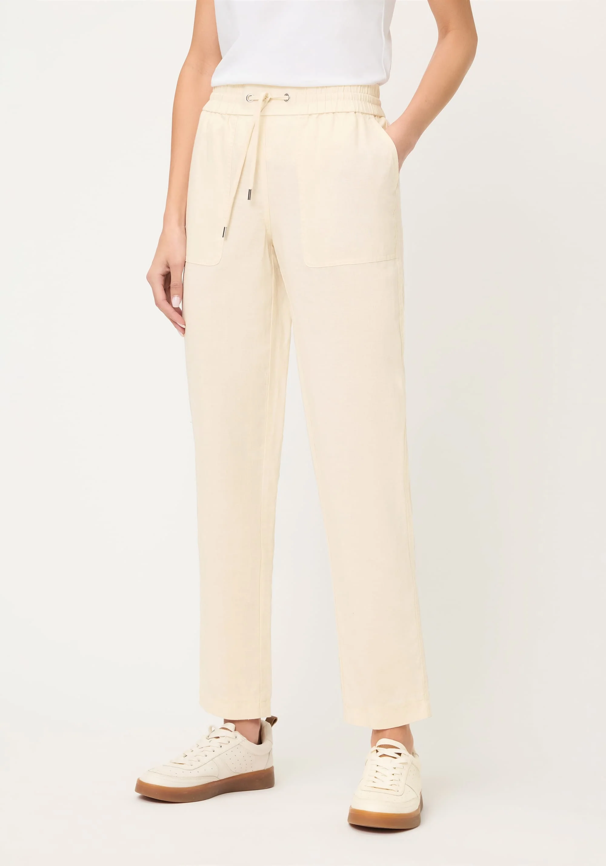 Linen Blend Cropped Pant - Image 2