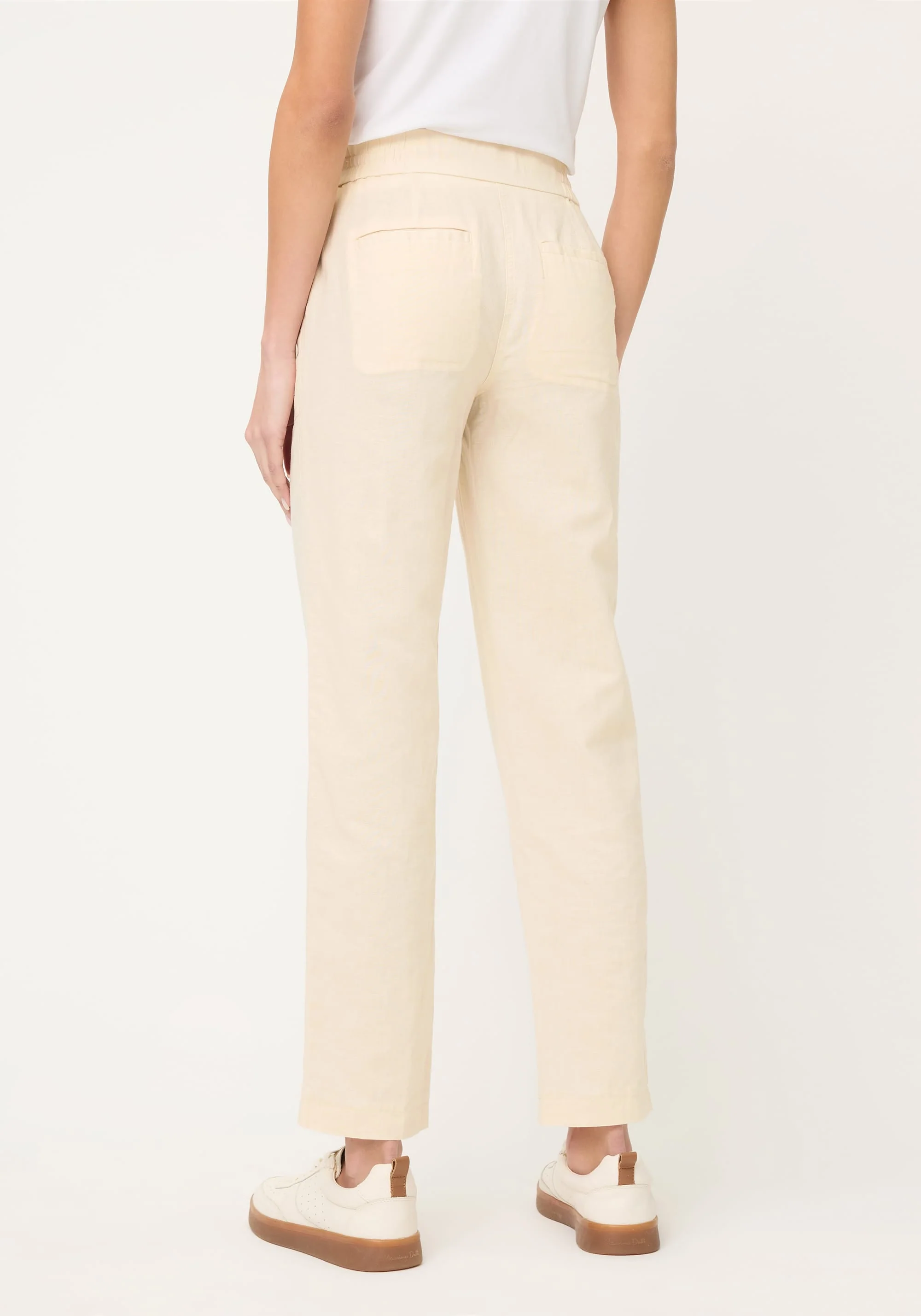 Linen Blend Cropped Pant - Image 3
