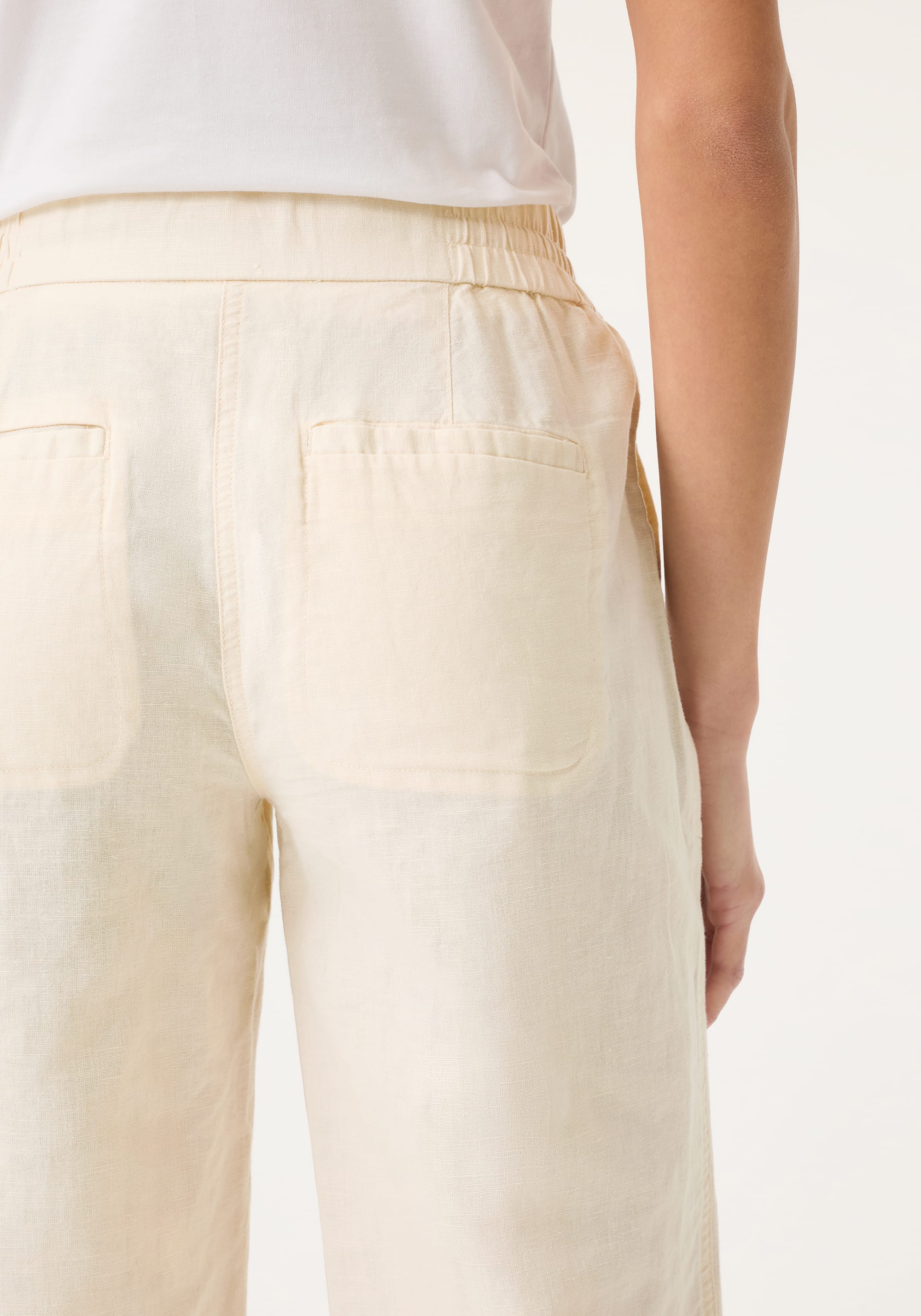 Linen Blend Cropped Pant - Image 5
