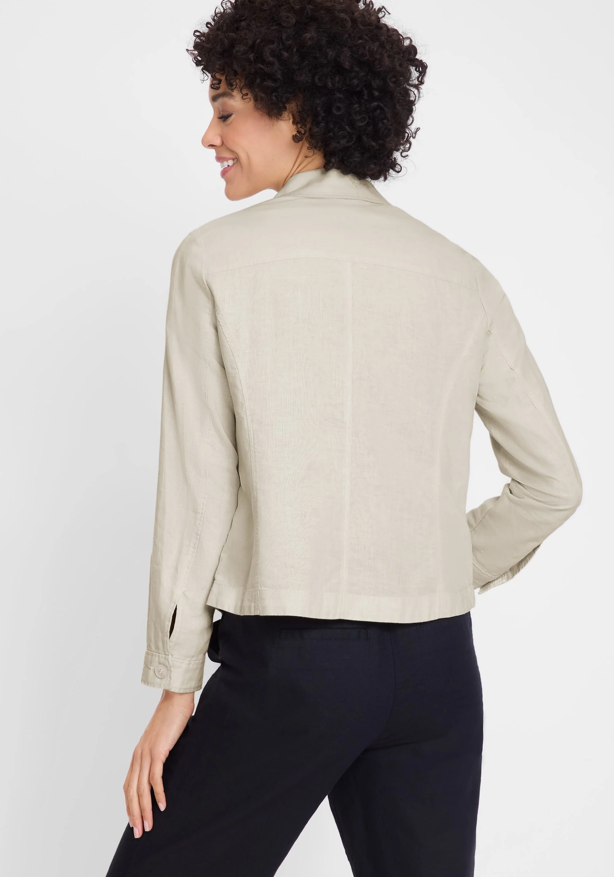 Linen Blend  Jacket - Image 3