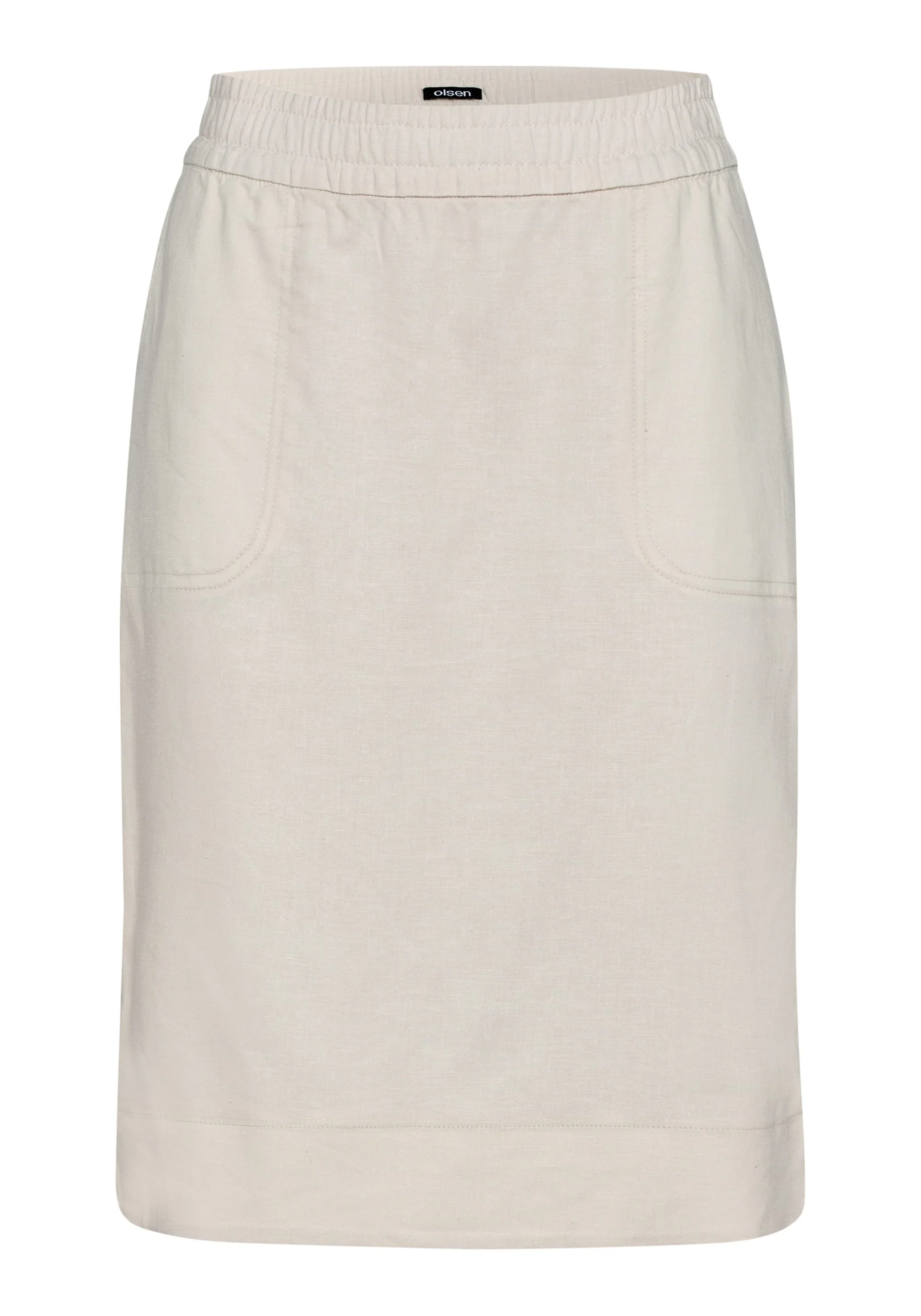 Linen Blend Pull-On Skirt - Image 3