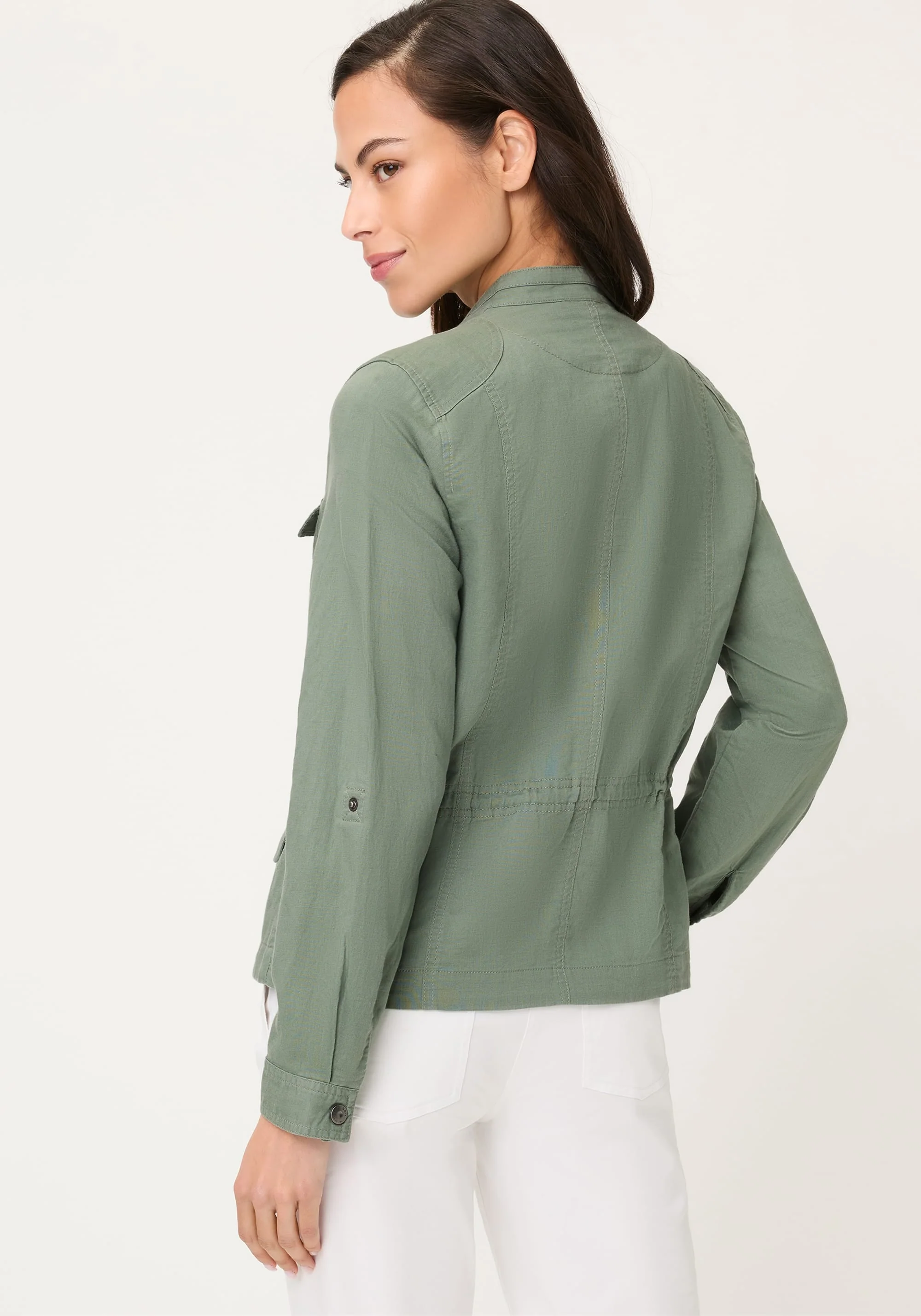 Linen Blend Safari Jacket - Image 3