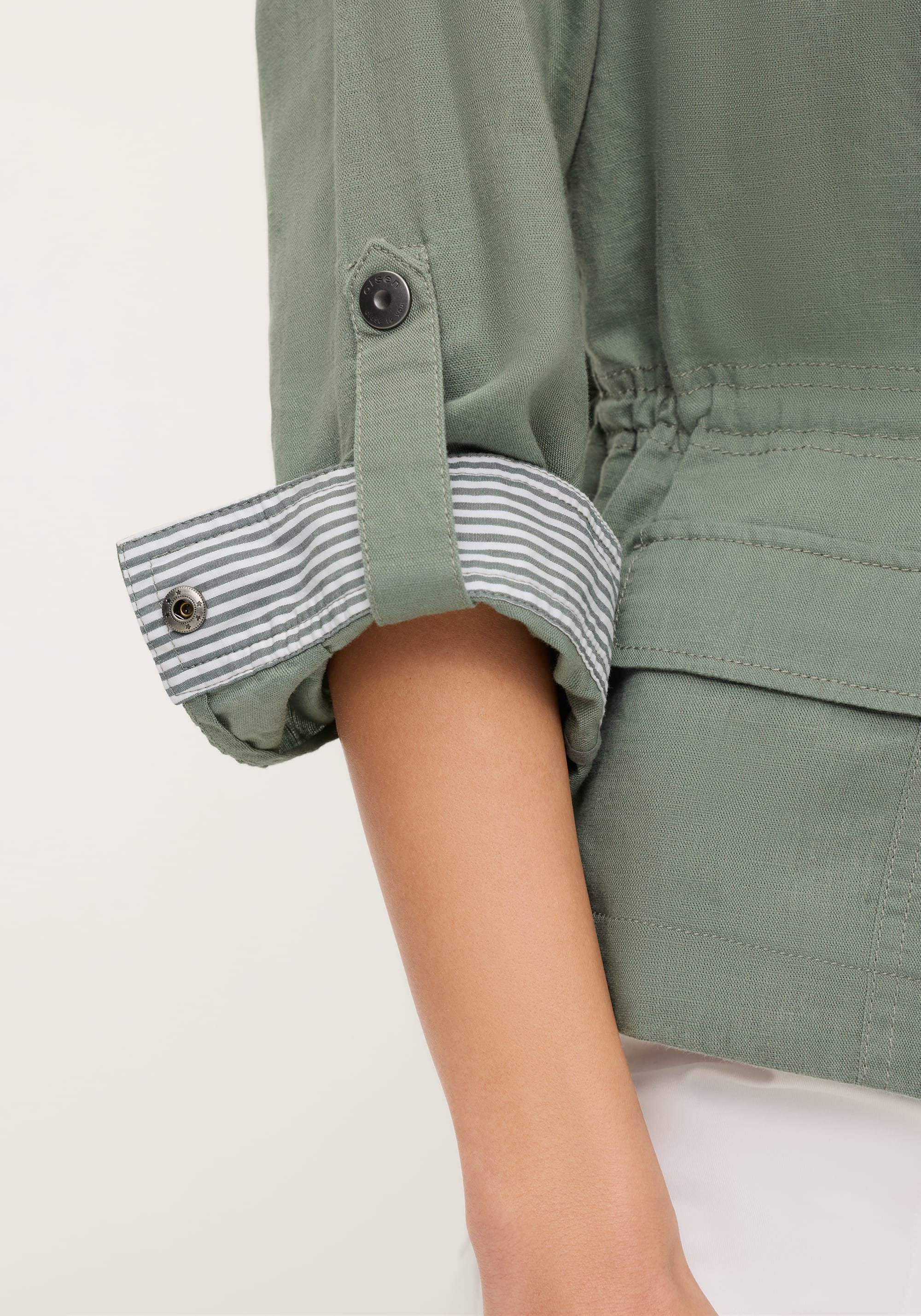 Linen Blend Safari Jacket - Image 4