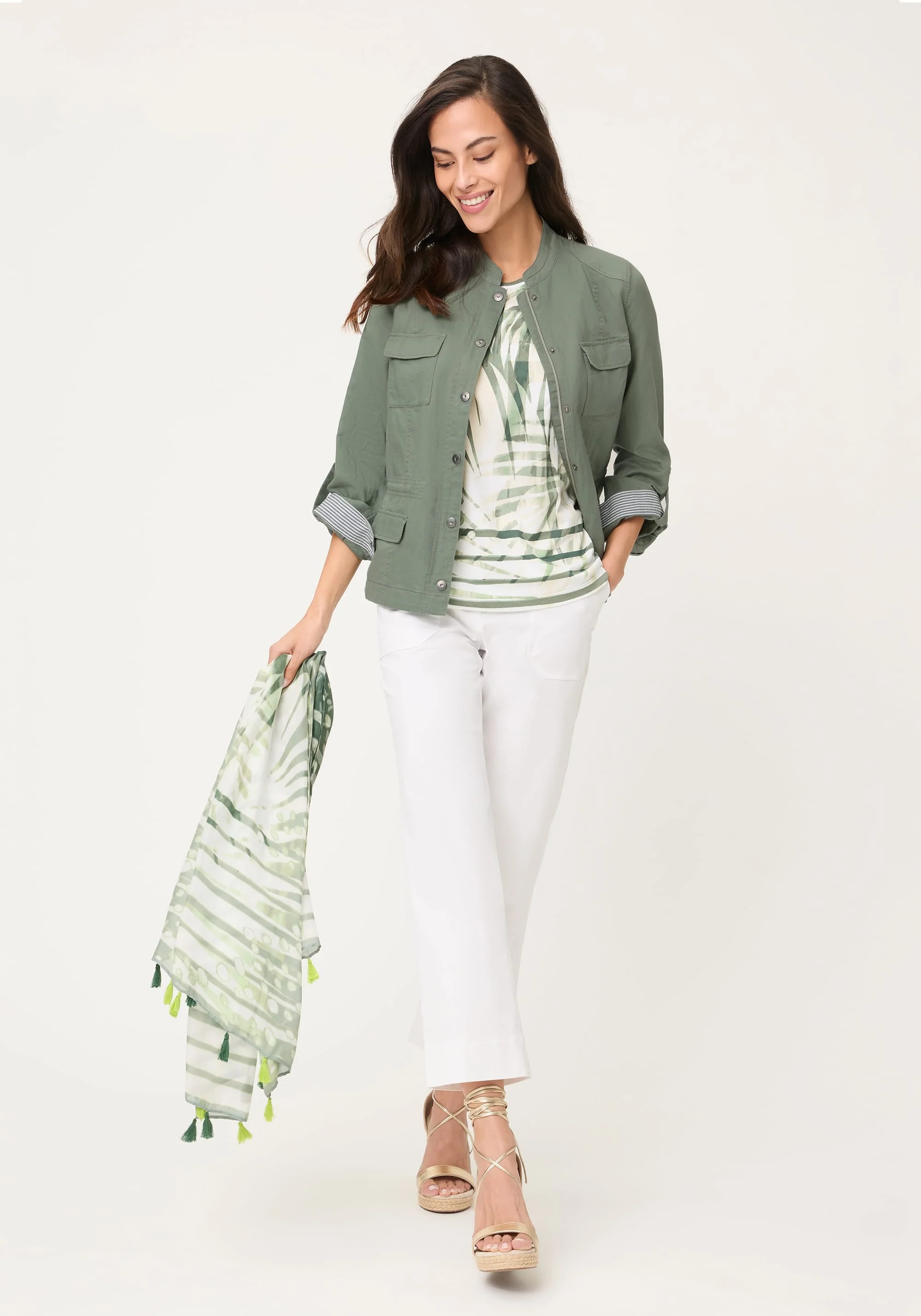 Linen Blend Safari Jacket - Image 5