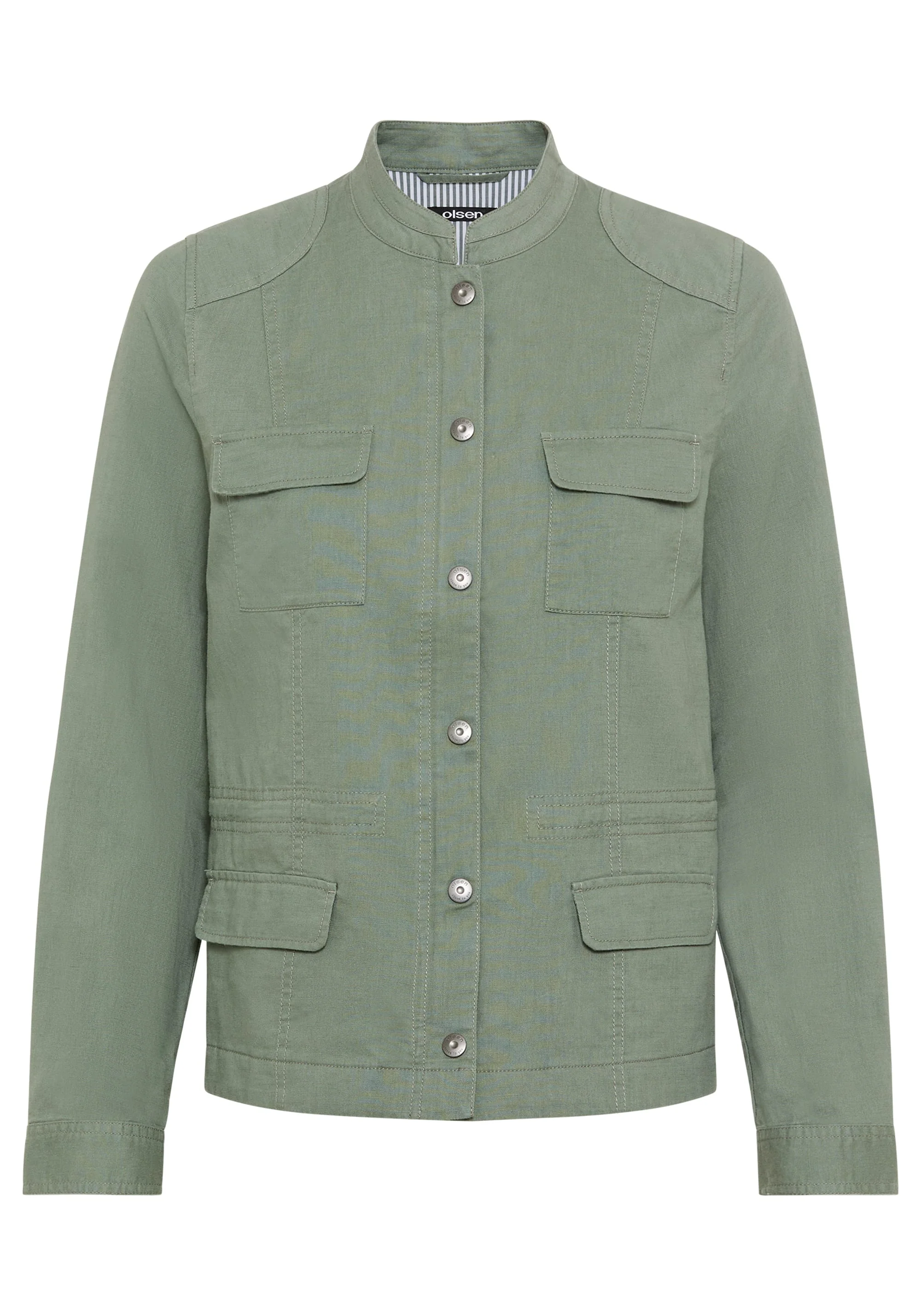 Linen Blend Safari Jacket - Image 6