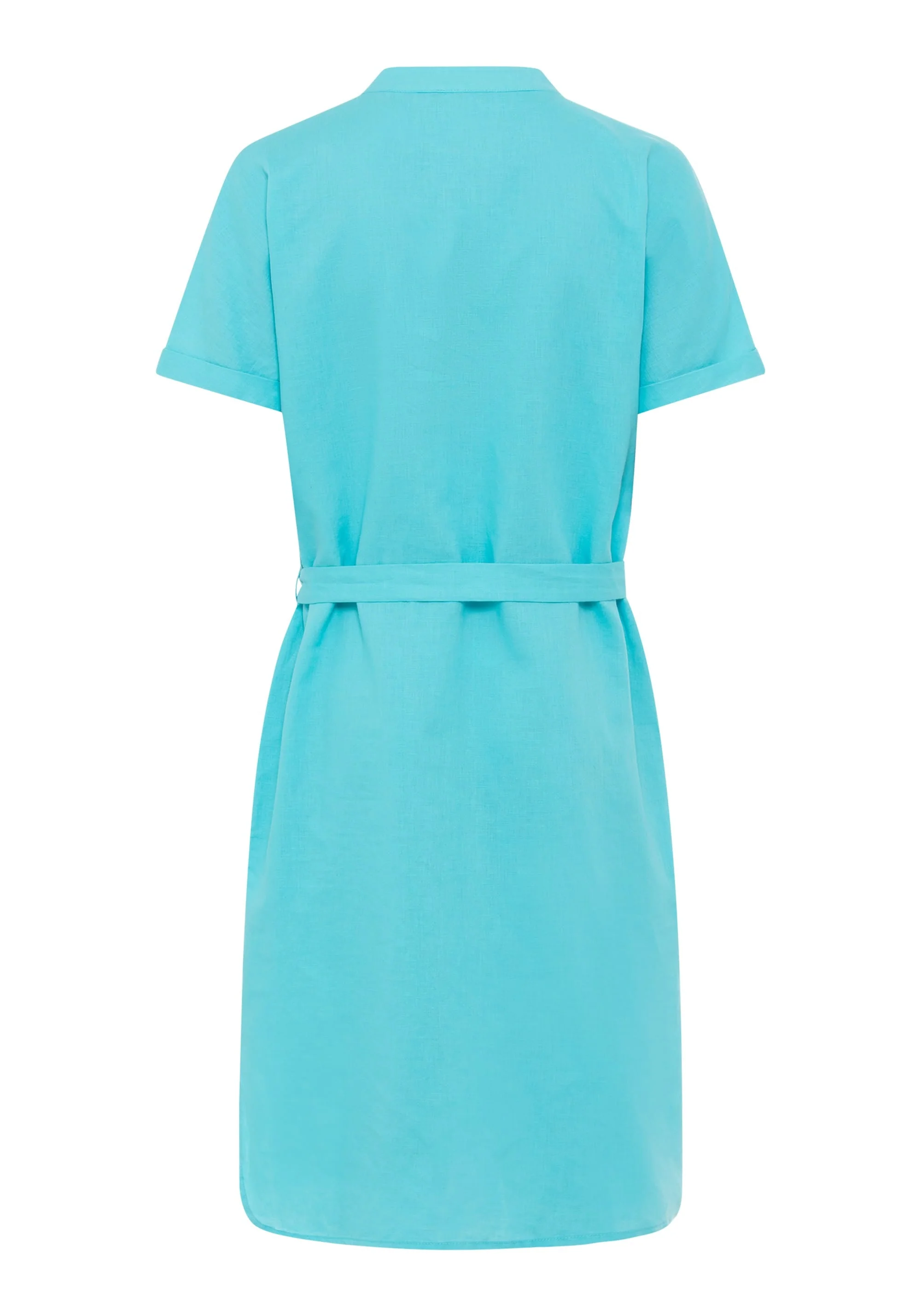 Linen Blend Tunic Shirt Dress - Image 6