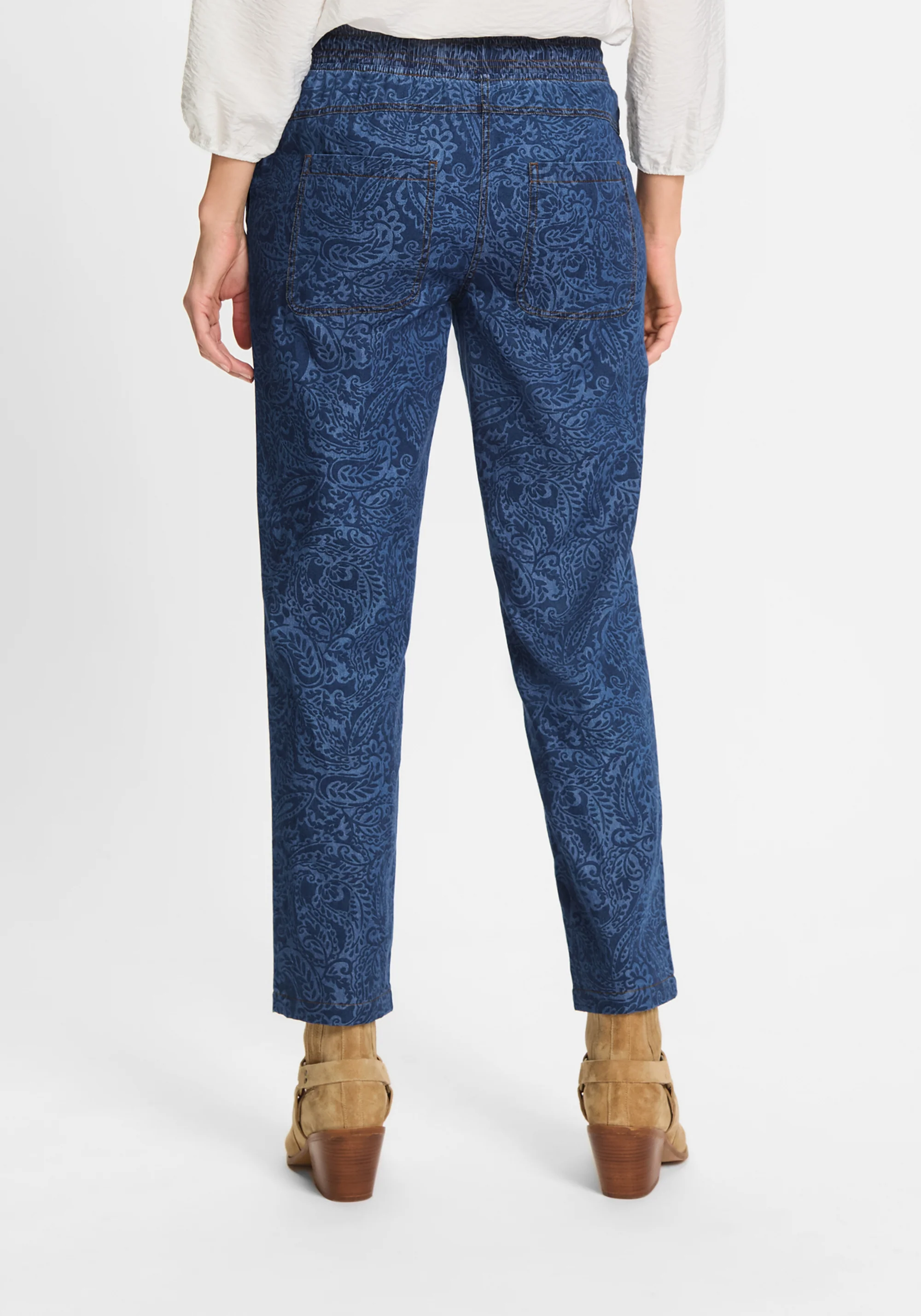 Lisa Fit Paisley Denim Pant - Image 5