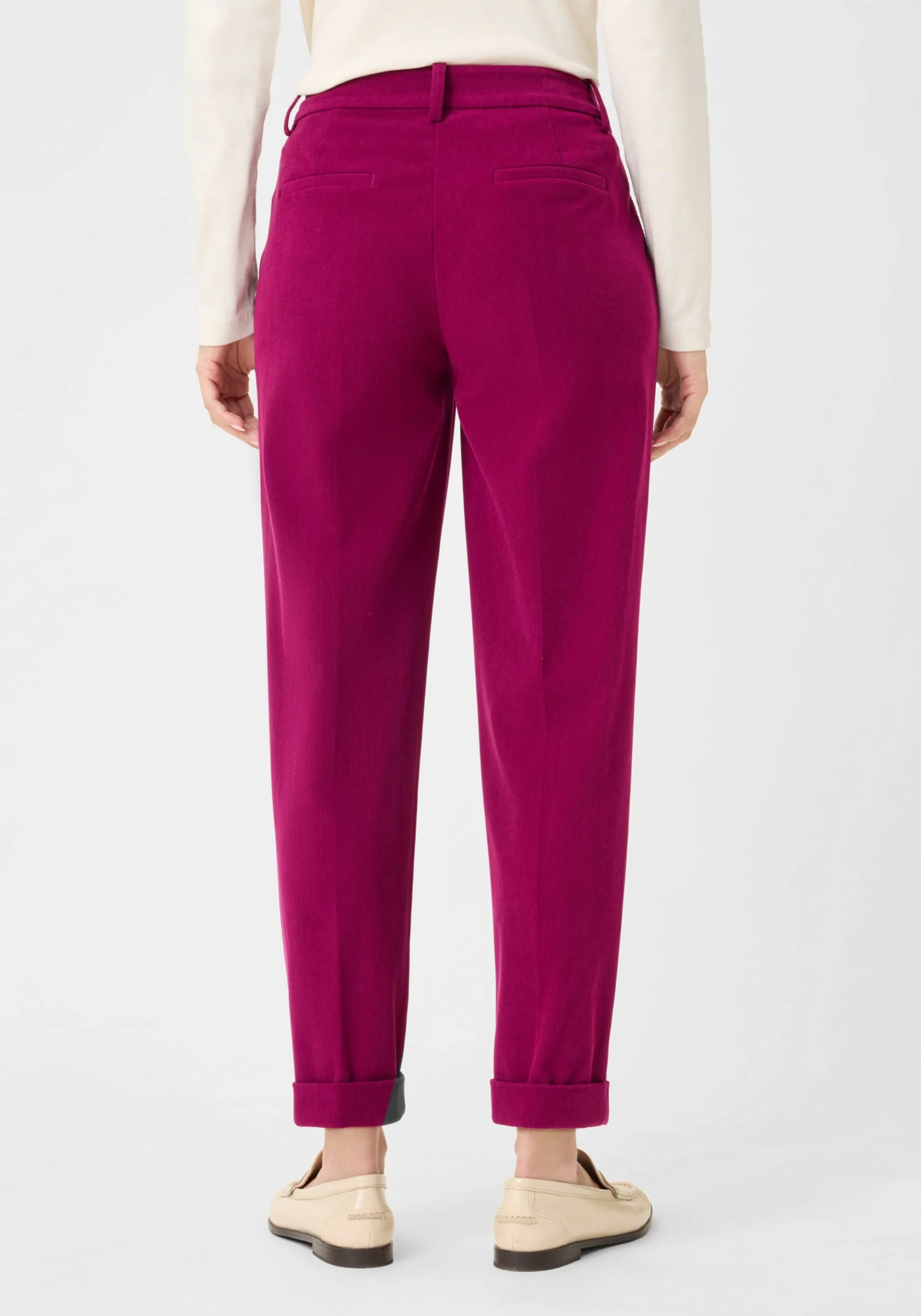 Lisa Fit Straight Leg Cropped Cord Trouser - Image 3