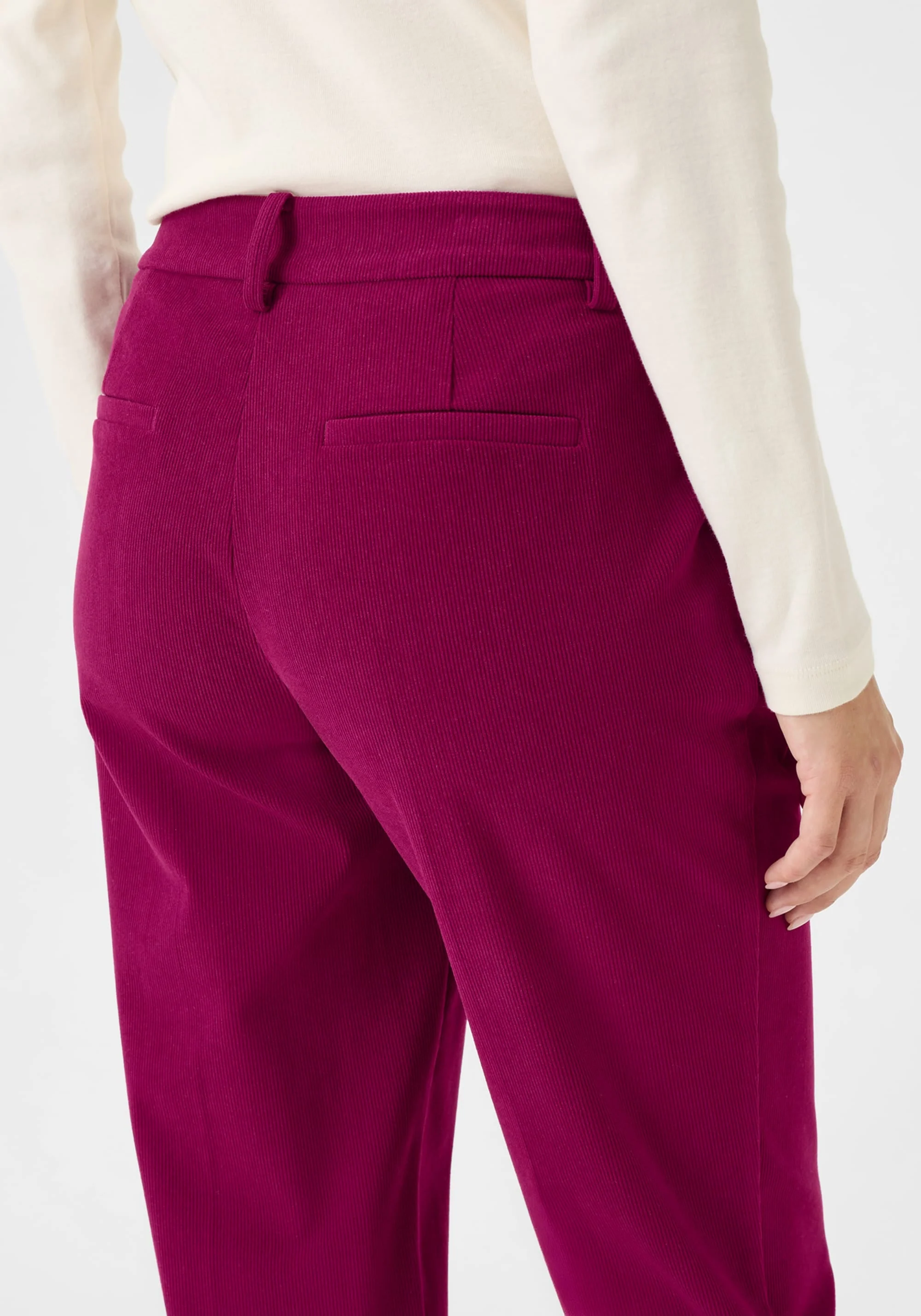 Lisa Fit Straight Leg Cropped Cord Trouser - Image 4