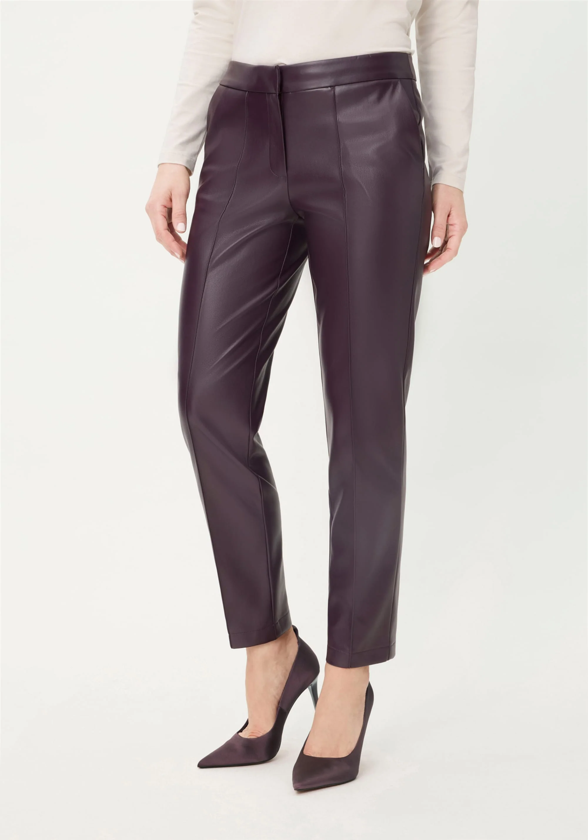 Lisa Fit Straight Leg Faux Leather Pant - Image 2