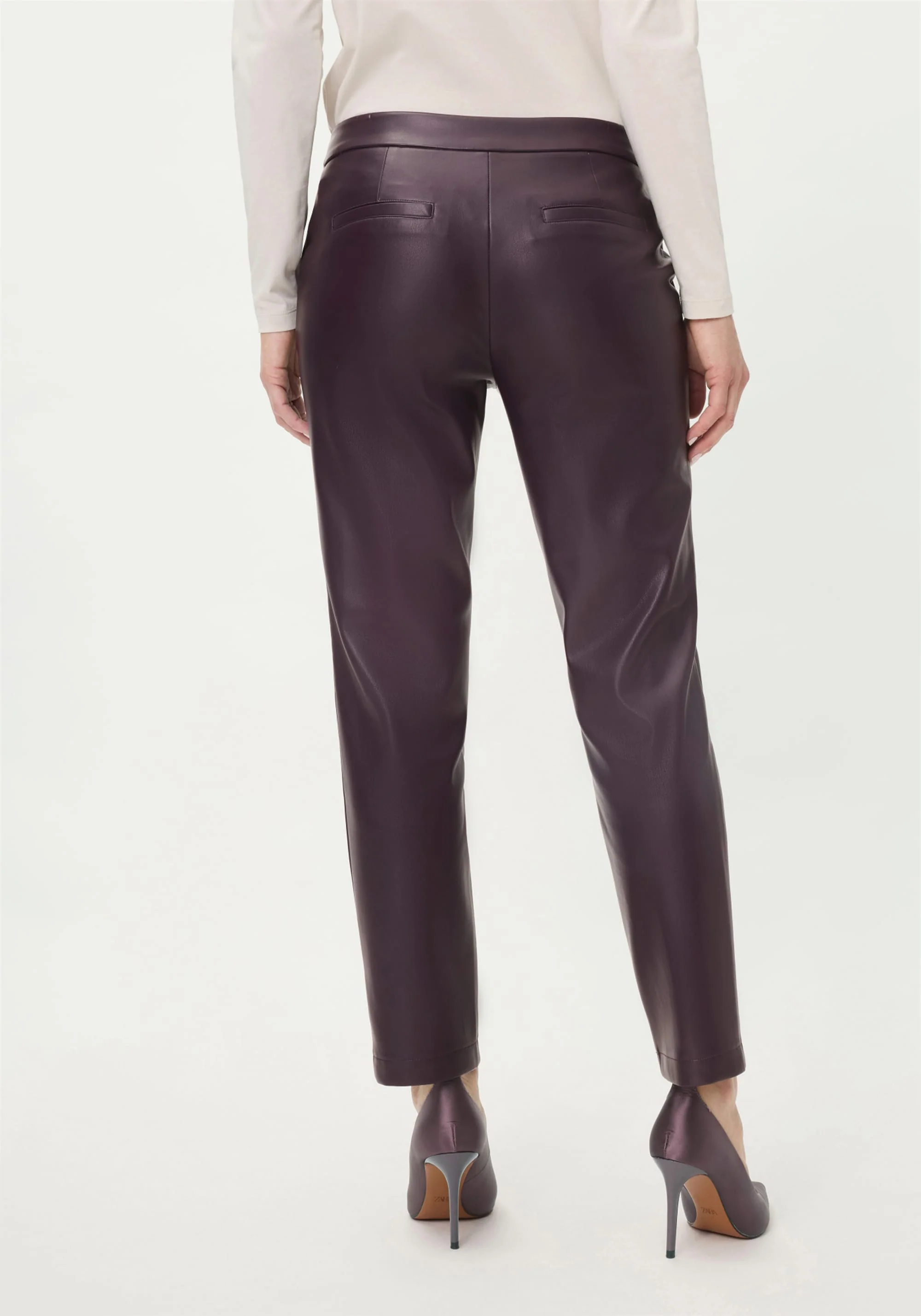 Lisa Fit Straight Leg Faux Leather Pant - Image 3