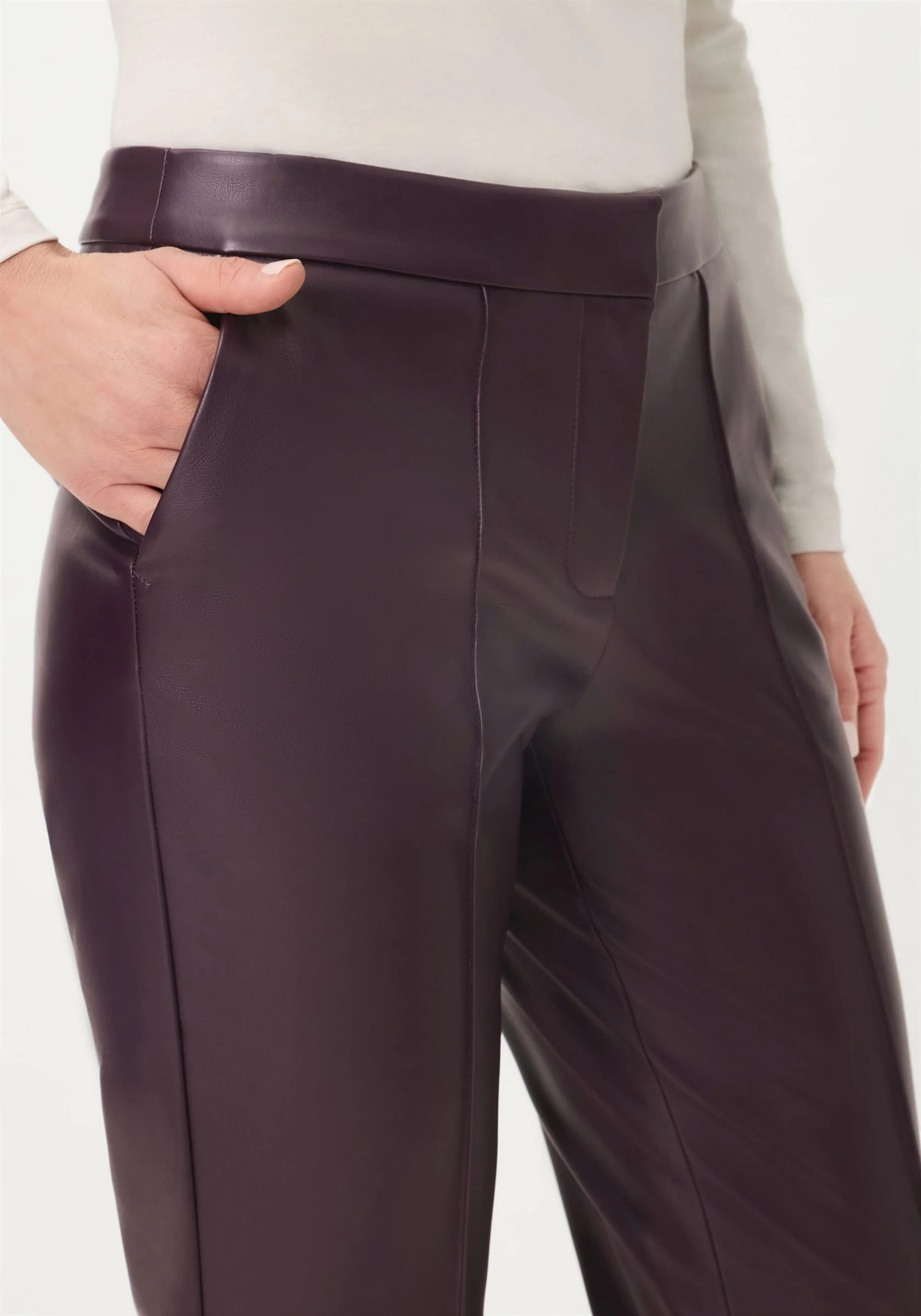 Lisa Fit Straight Leg Faux Leather Pant - Image 4