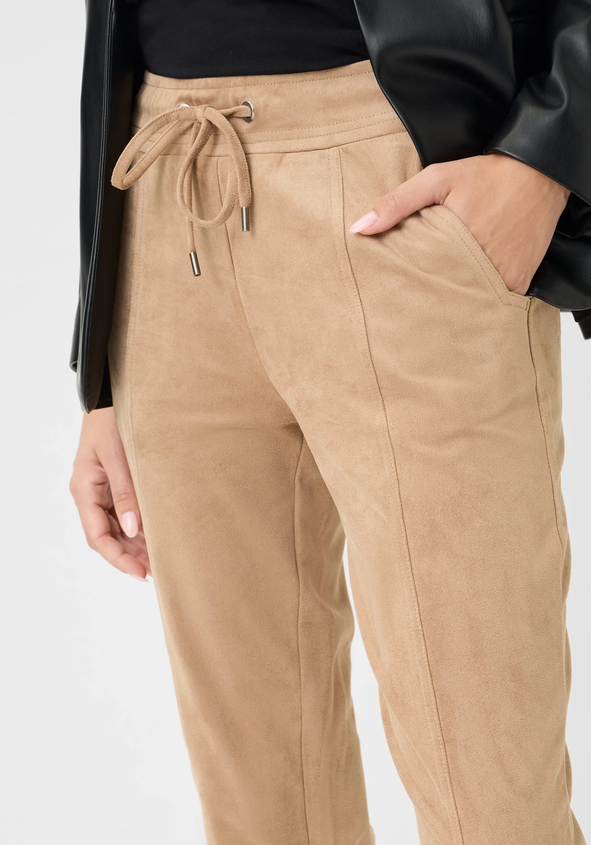 Lisa Fit Straight Leg Faux Suede Pant - Image 4