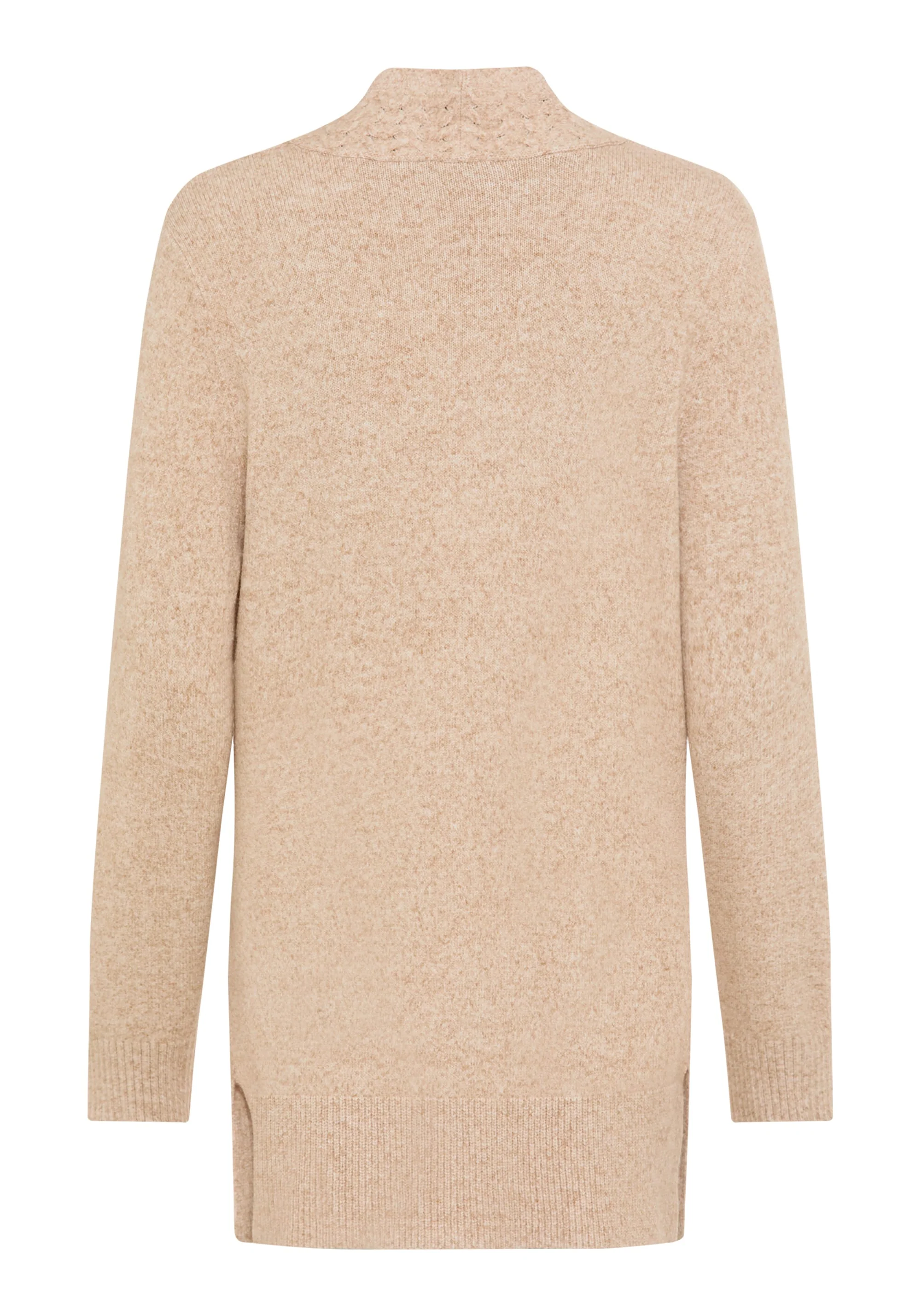 Long Line Cardigan with Cable Knit Trim - Image 7