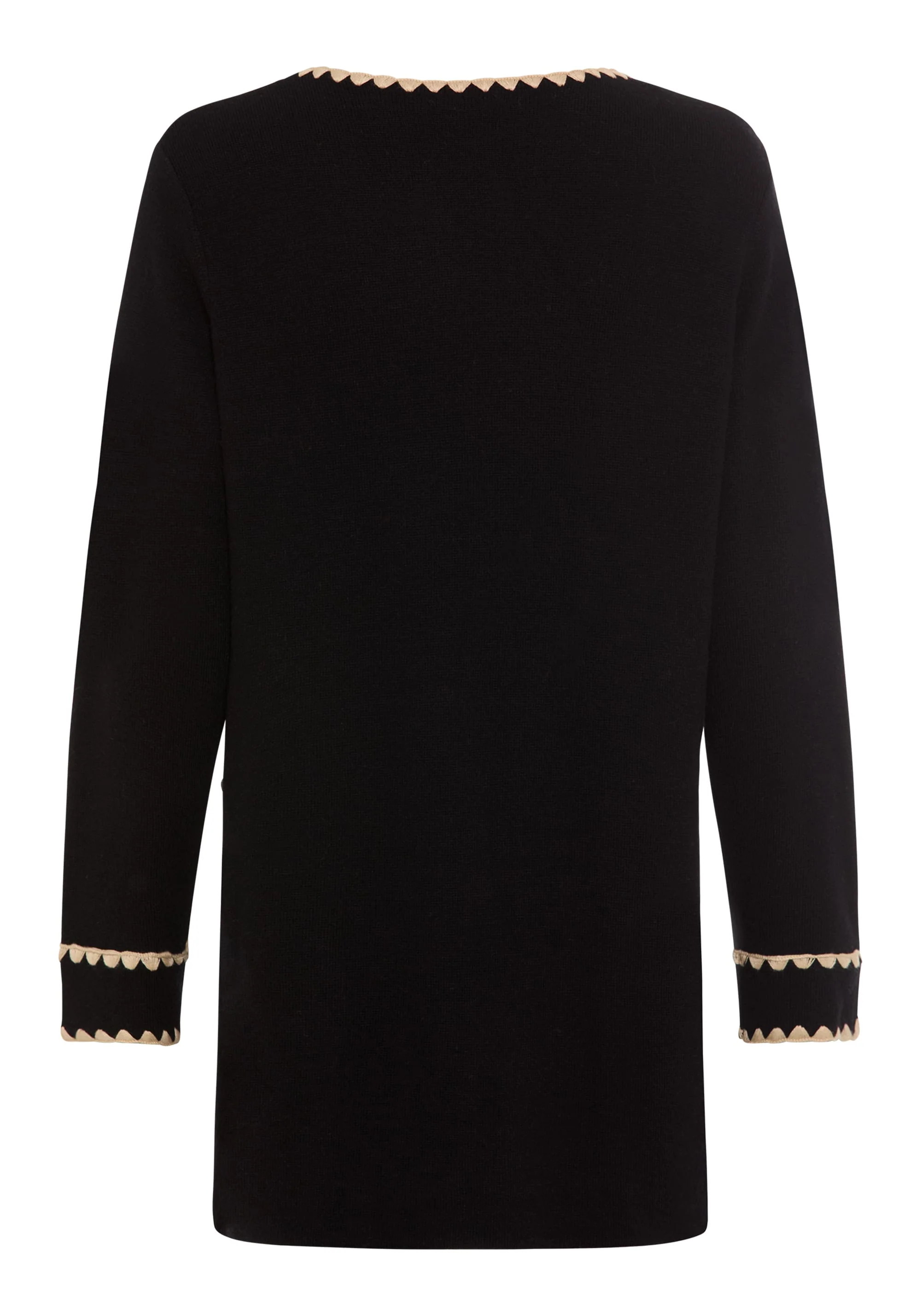 Long Line Embroidered Trim Cardigan - Image 7