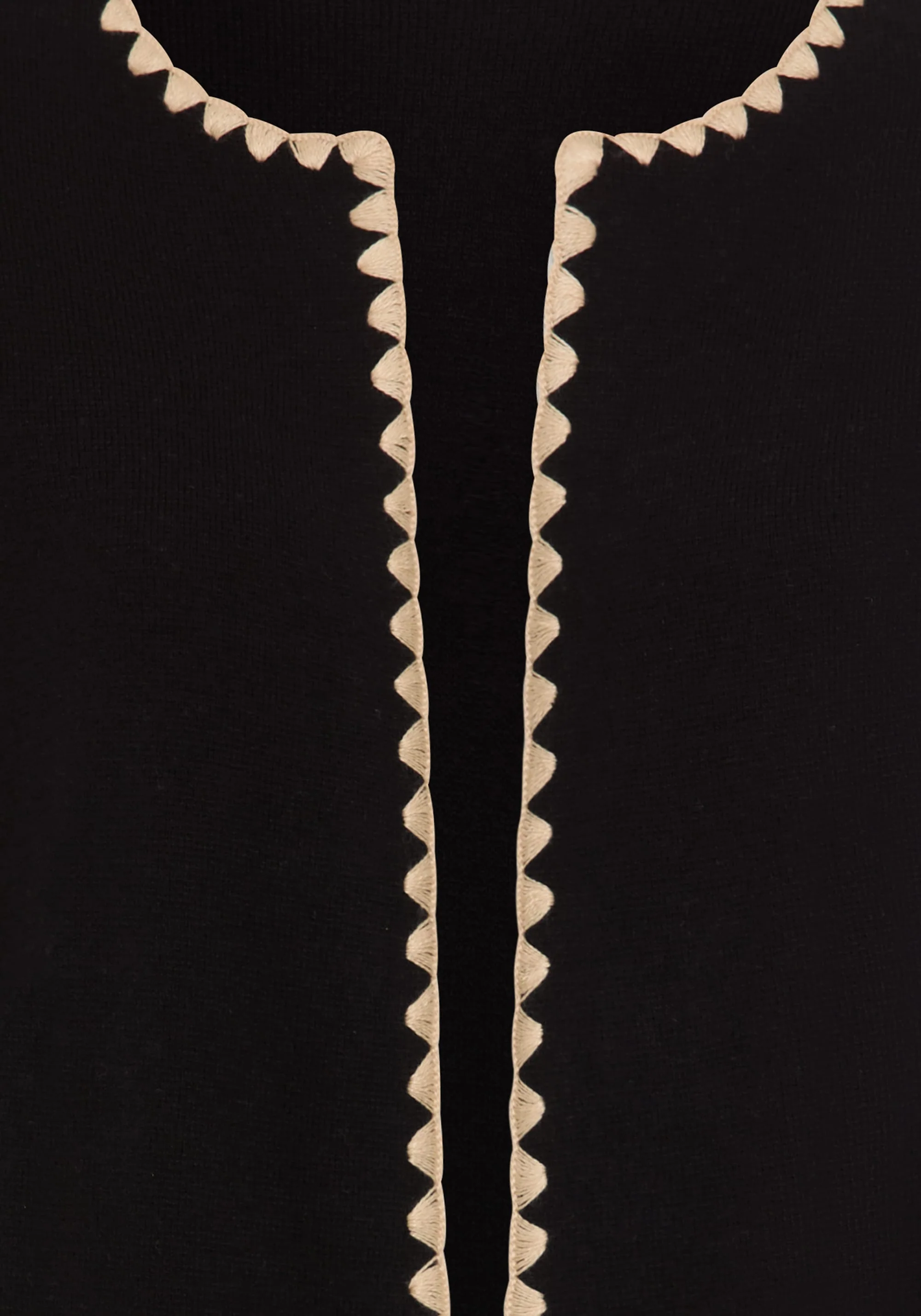 Long Line Embroidered Trim Cardigan - Image 8