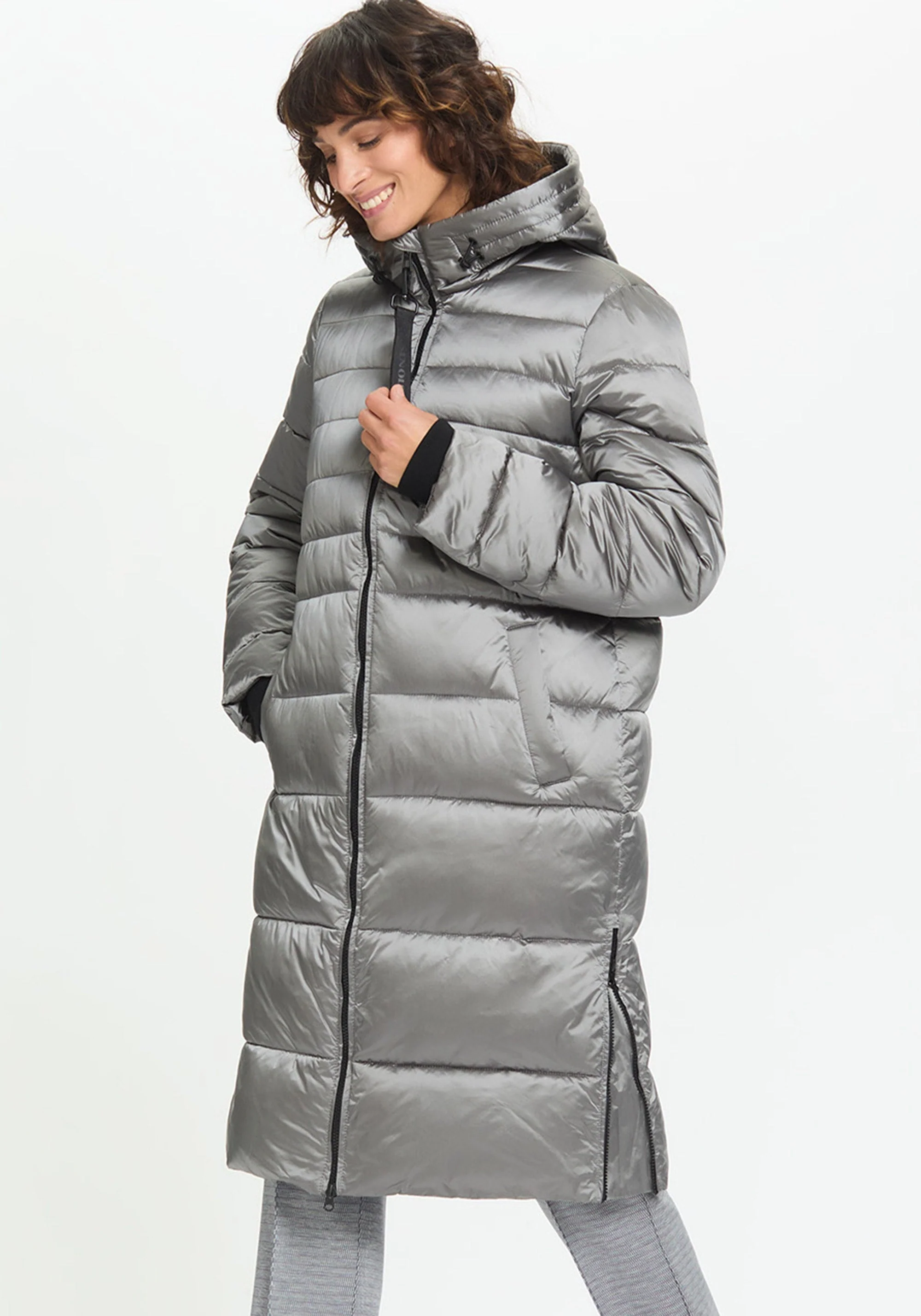 Longline Hooded Puffer Coat - Image 2