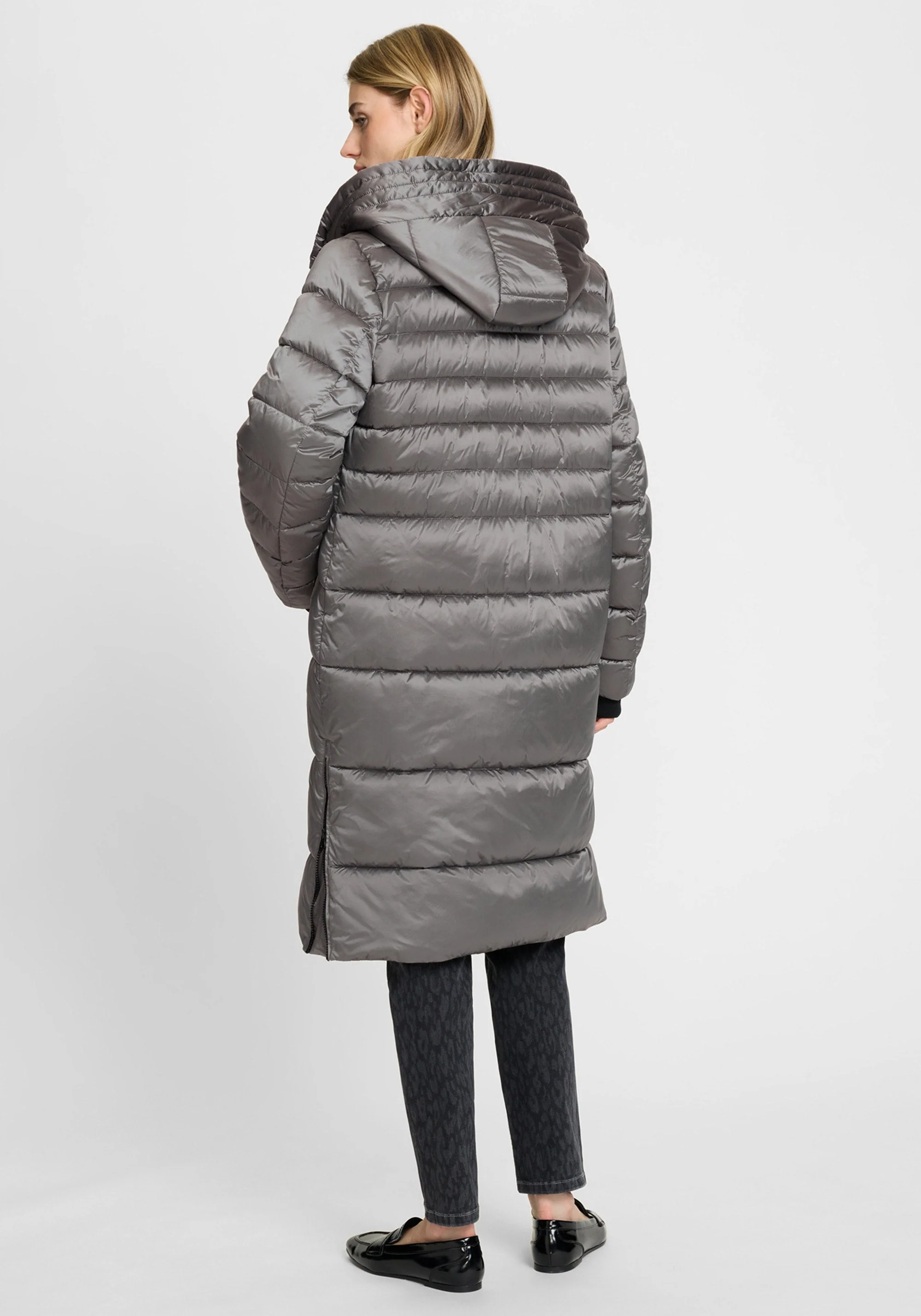 Longline Hooded Puffer Coat - Image 4