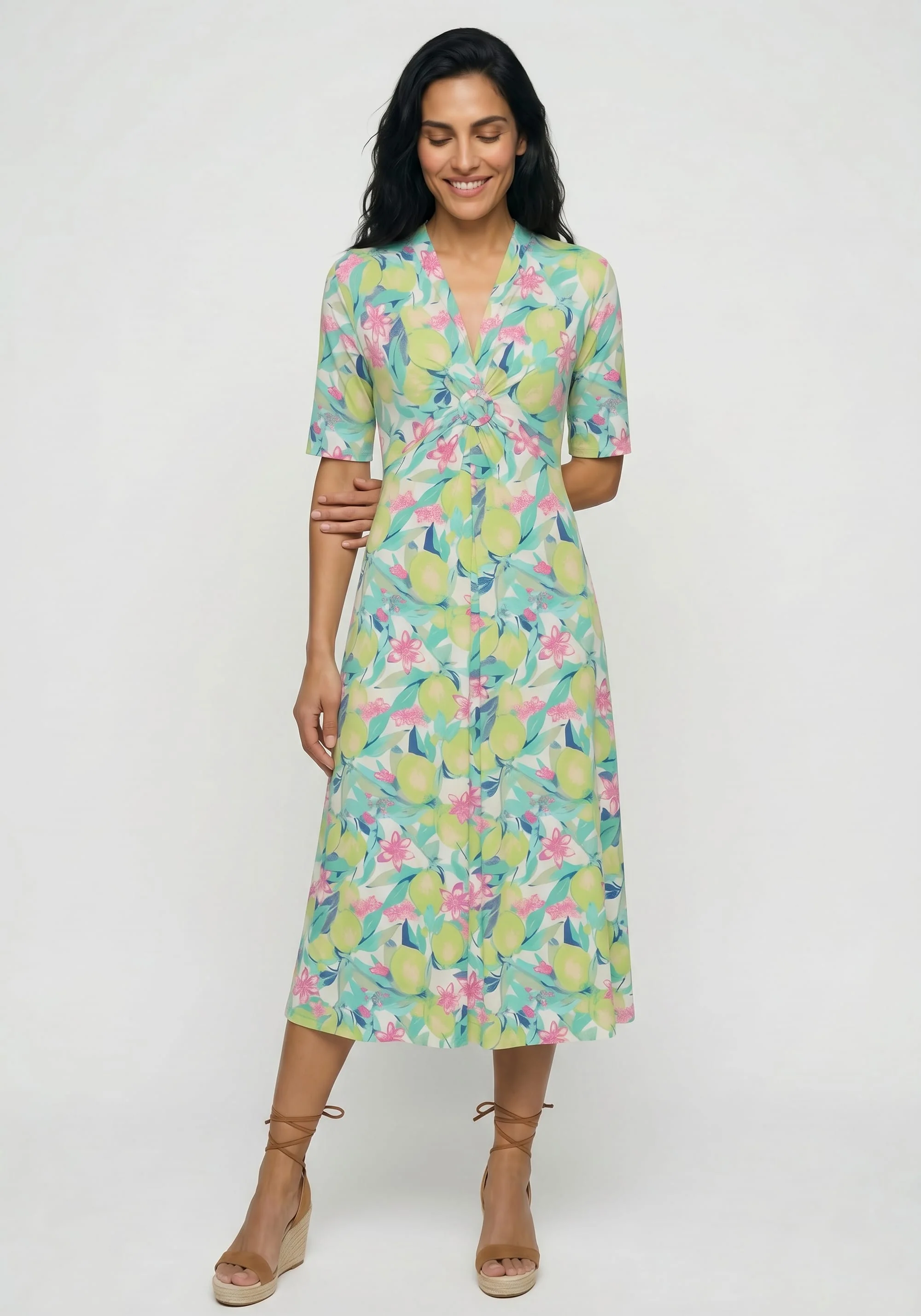 Lush Lemon A-Line Dress