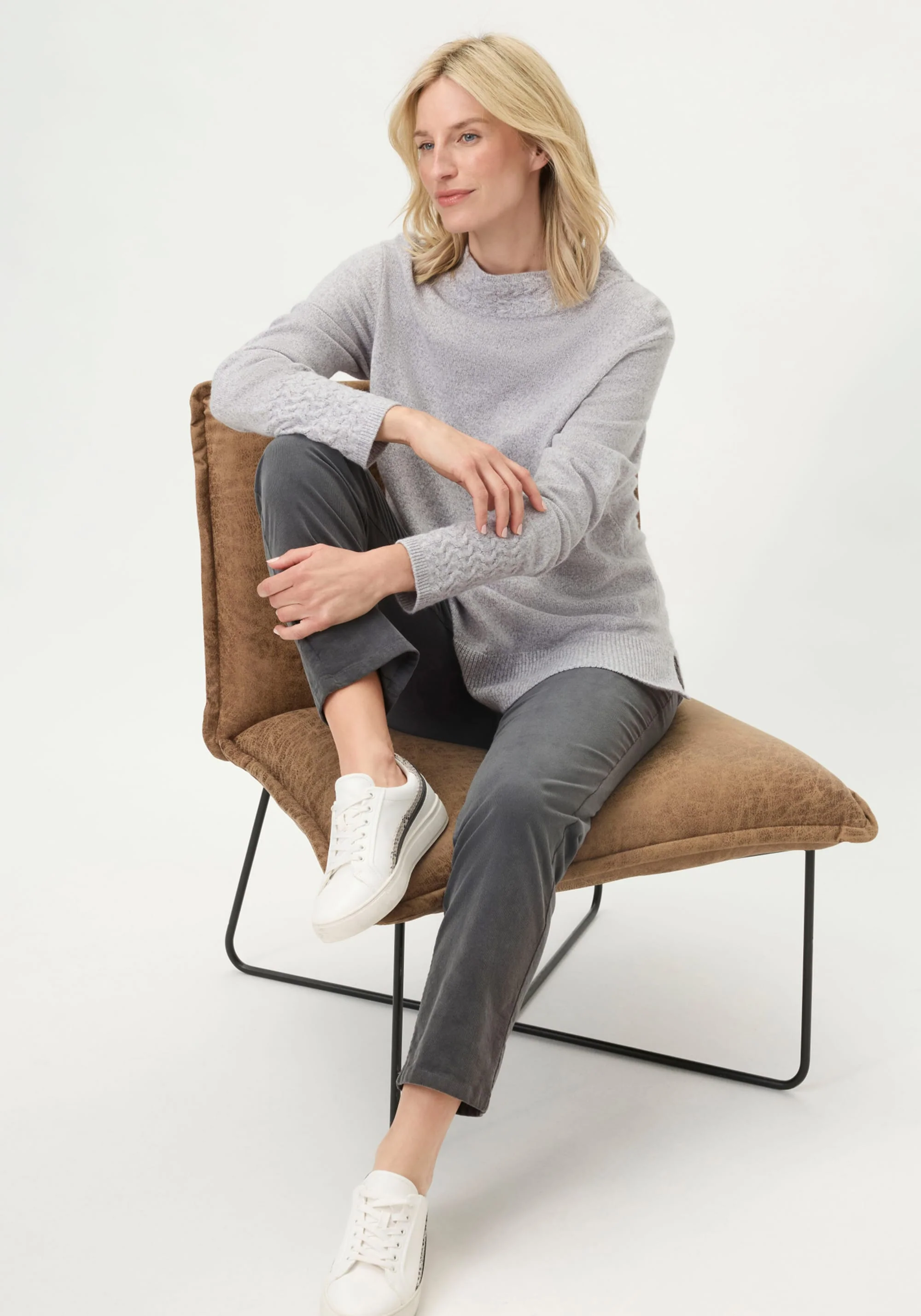 Melange Knit Mock Neck - Image 4
