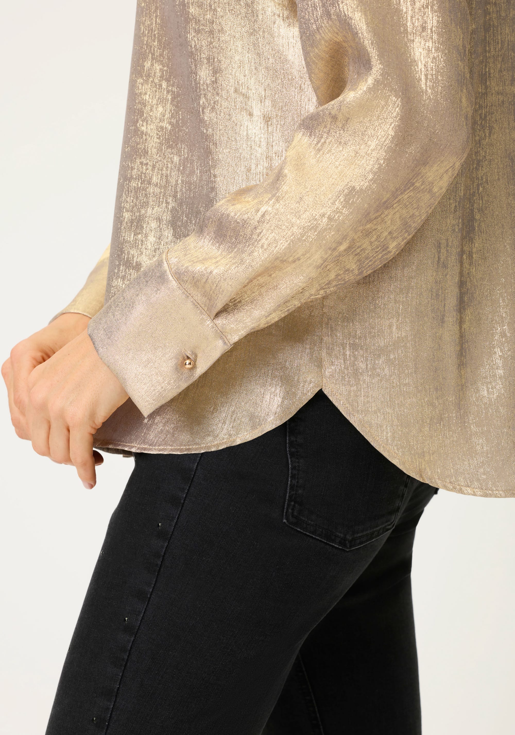 Metallic Crinkle Shirt - Image 4