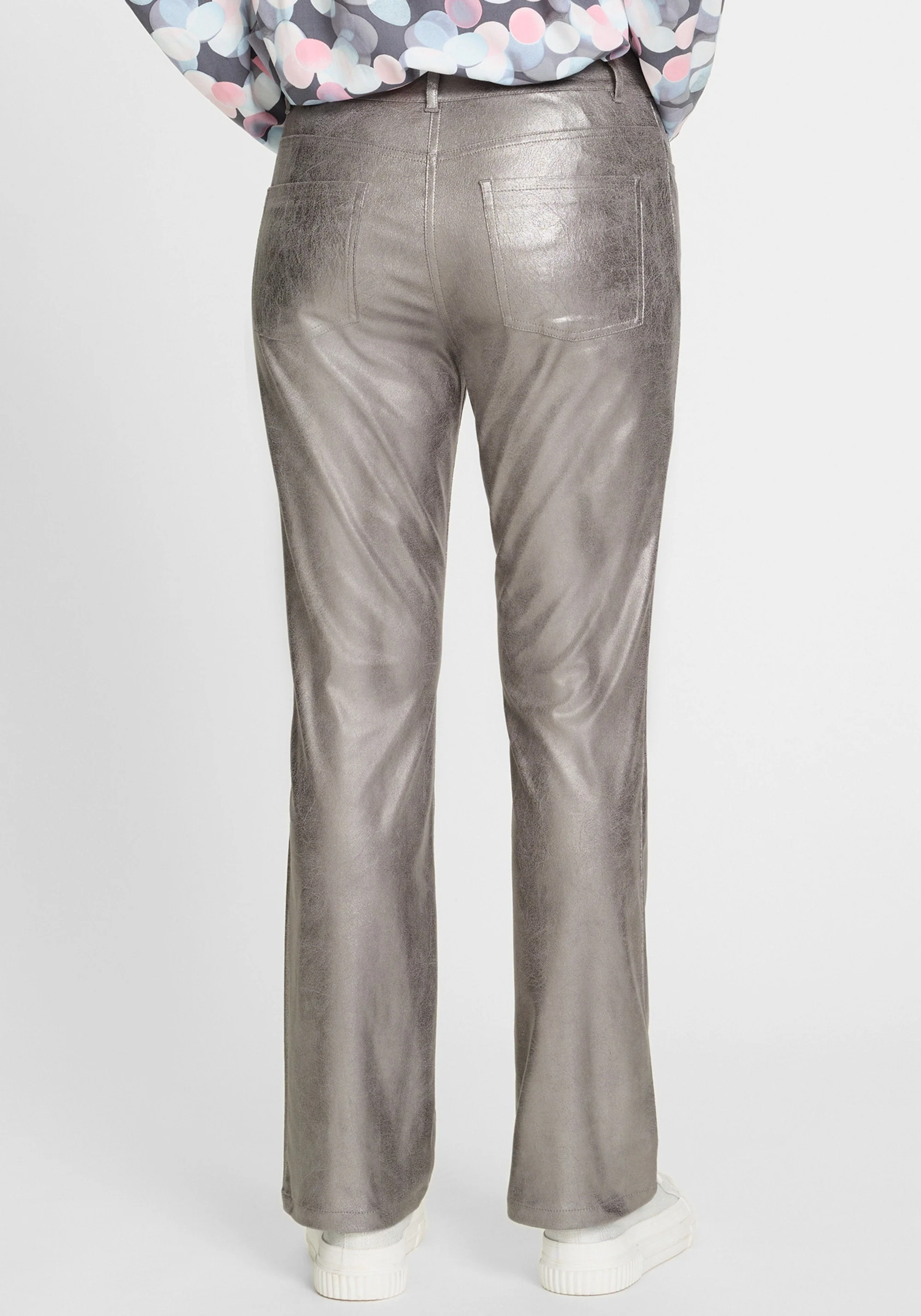 Metallic Soft Leather Look Pant - Image 3