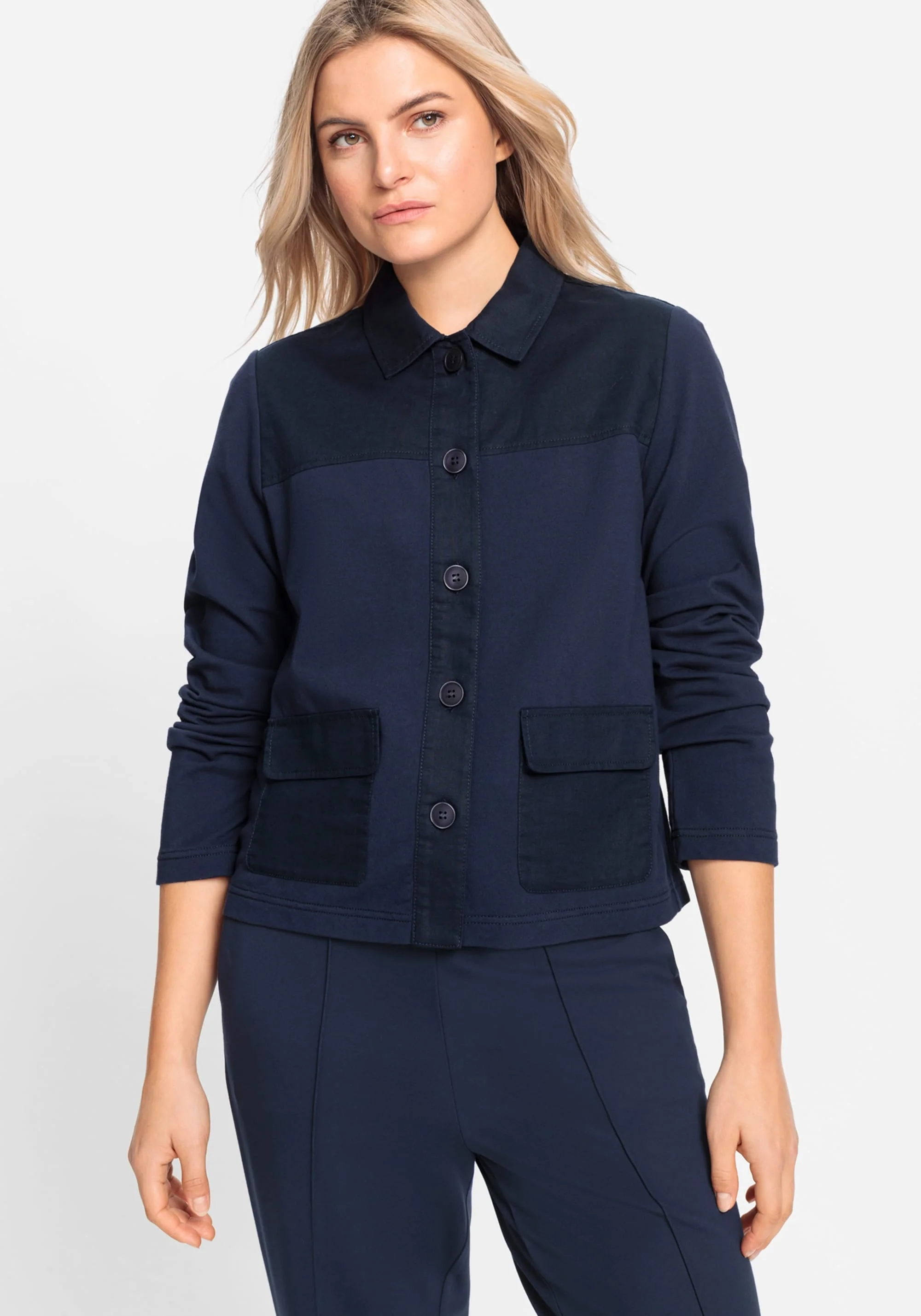 Mixed Media Cropped Jacket - Image 7