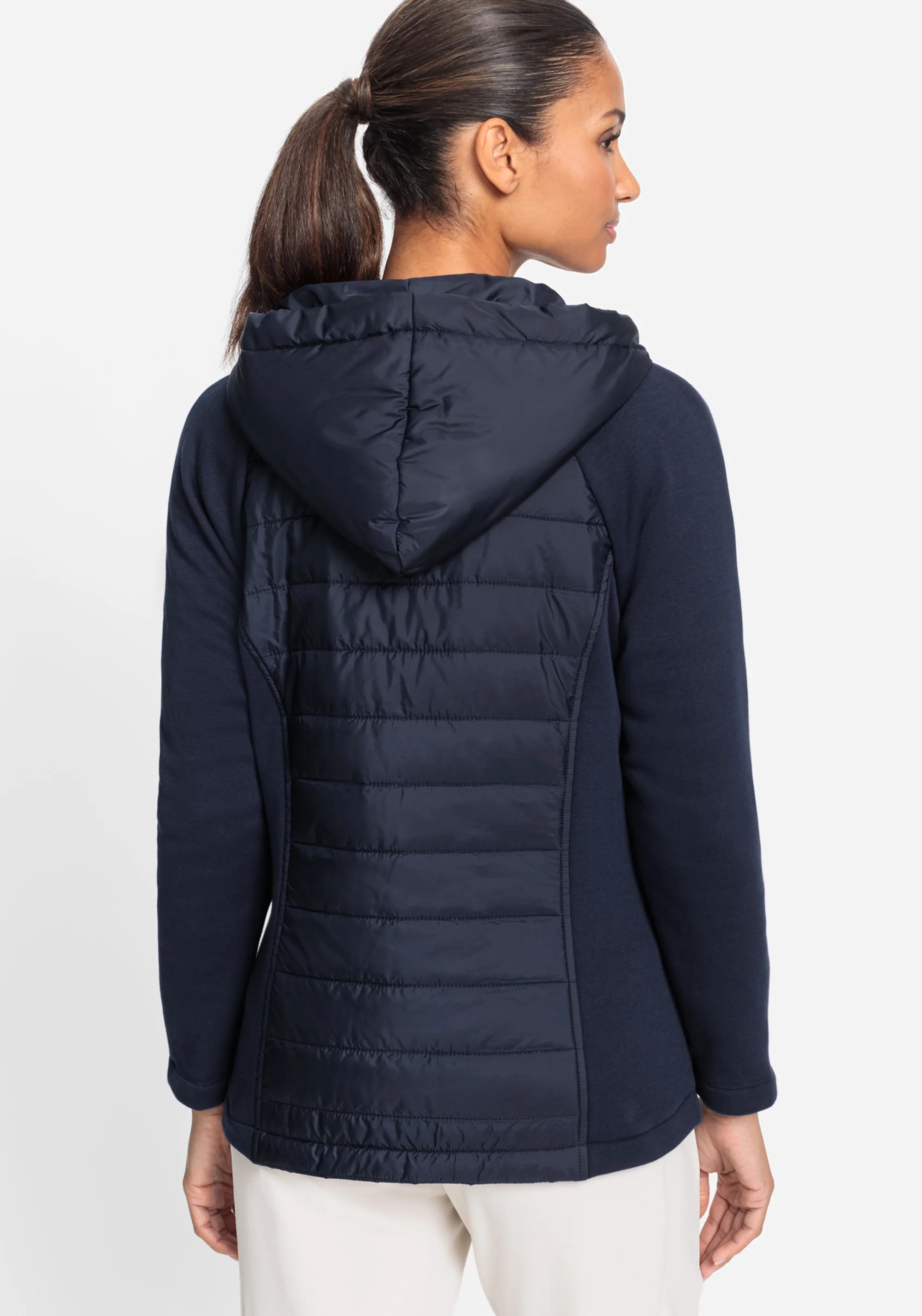 Mixed Media Hooded Jacket - Image 3