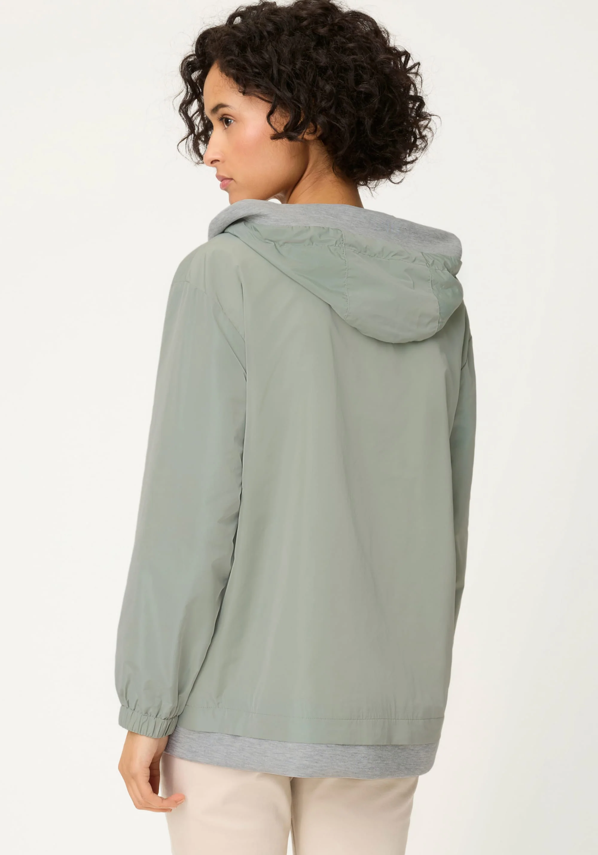 Mixed Media Hooded Jacket - Image 3