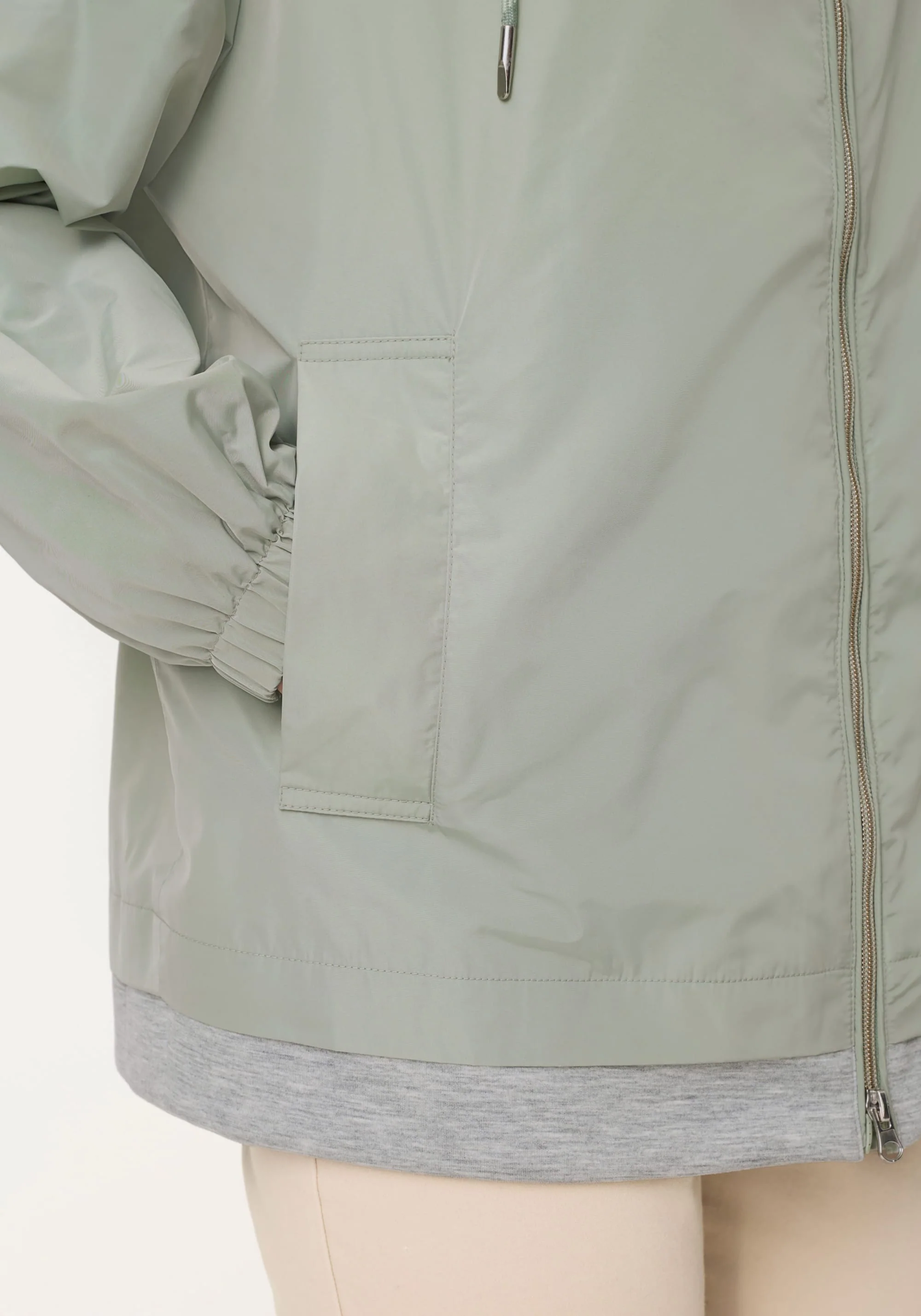 Mixed Media Hooded Jacket - Image 5