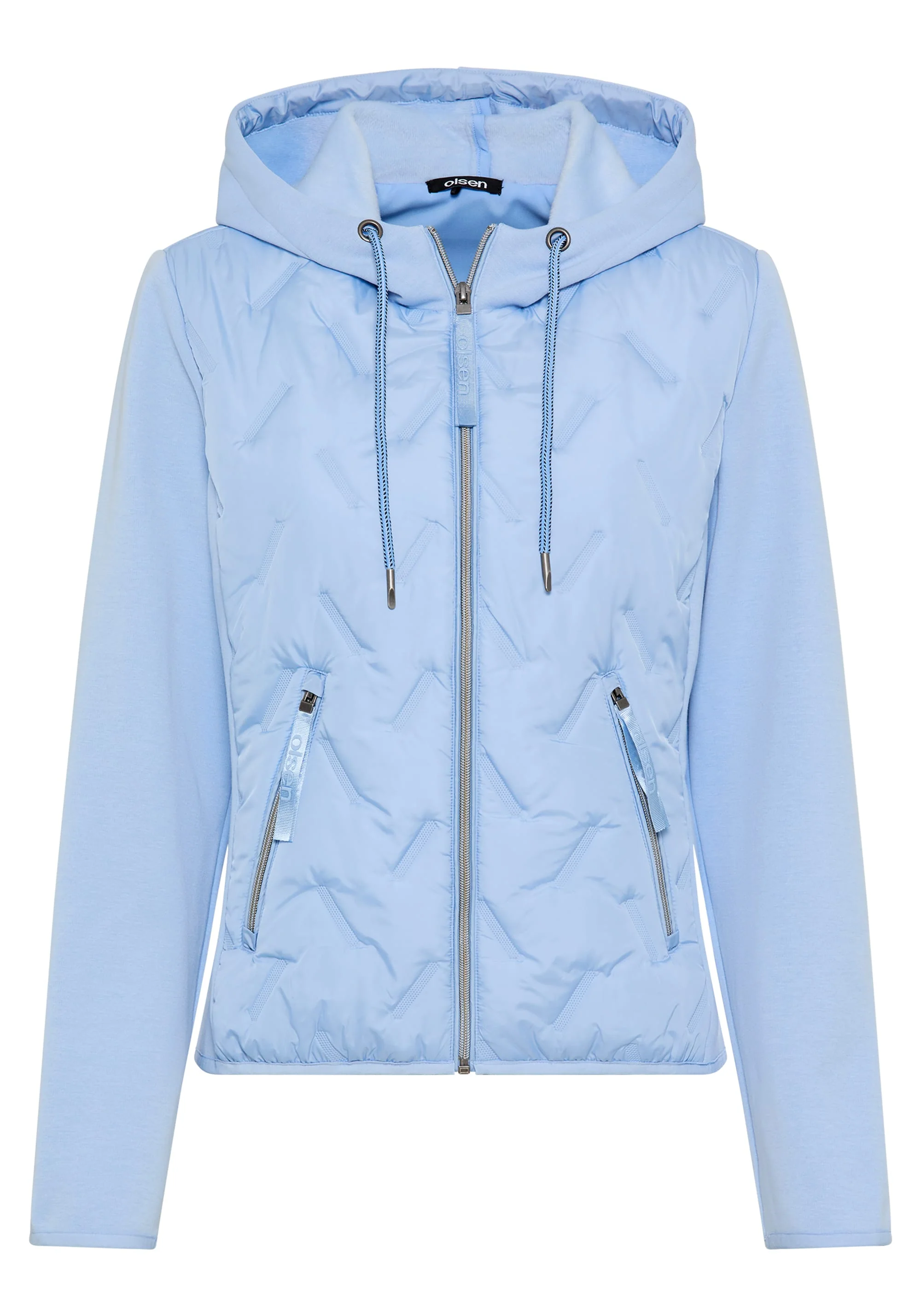 Mixed Media Jacket with Hood - Image 6