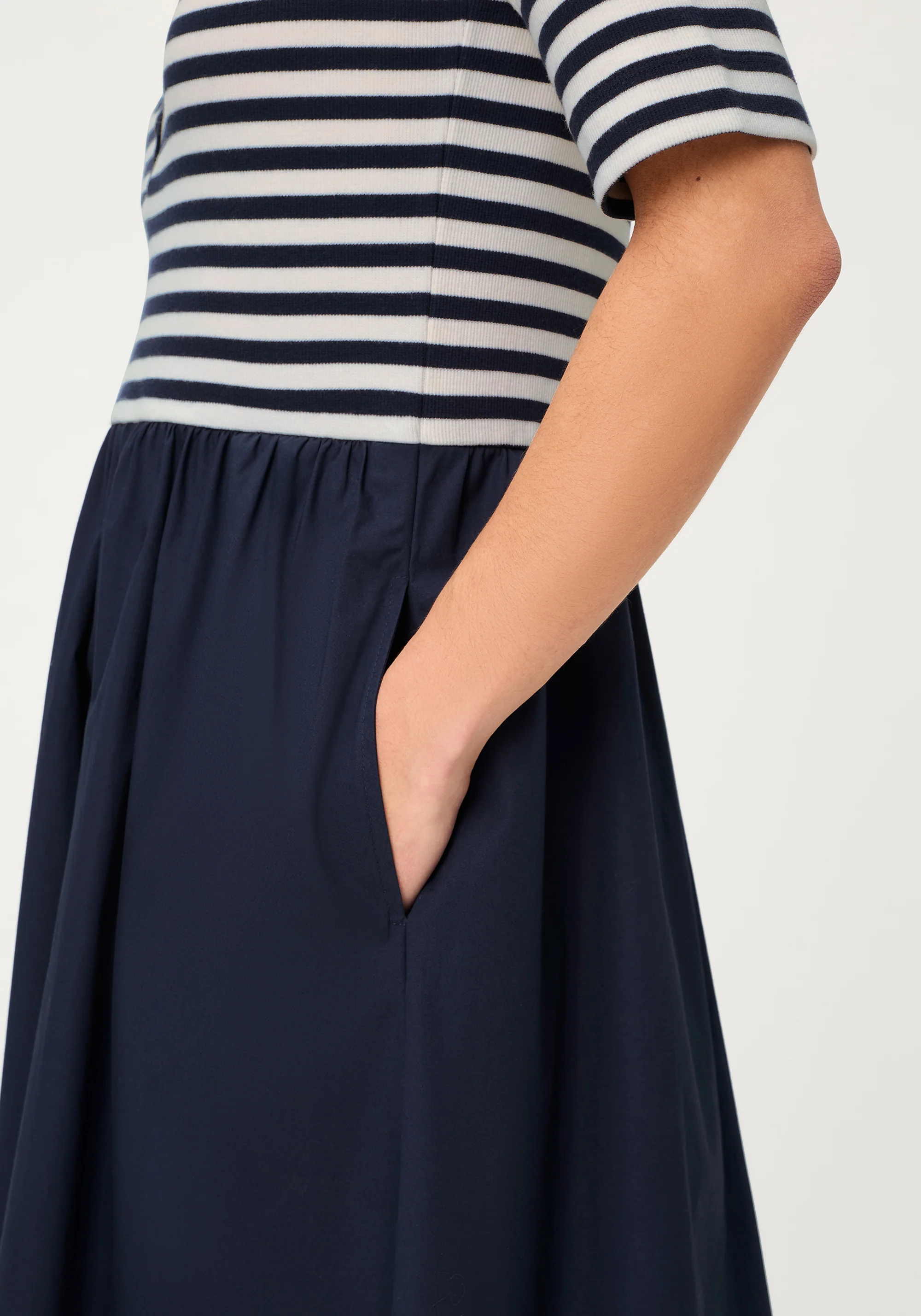 Mixed Media Polo Dress - Image 4
