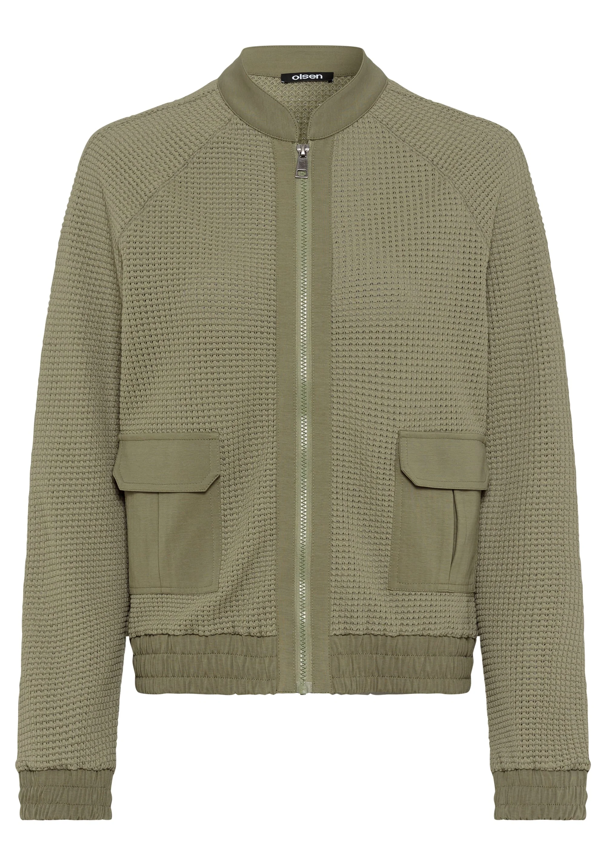Mixed Media Zip Front Bomber Jacket - Image 5